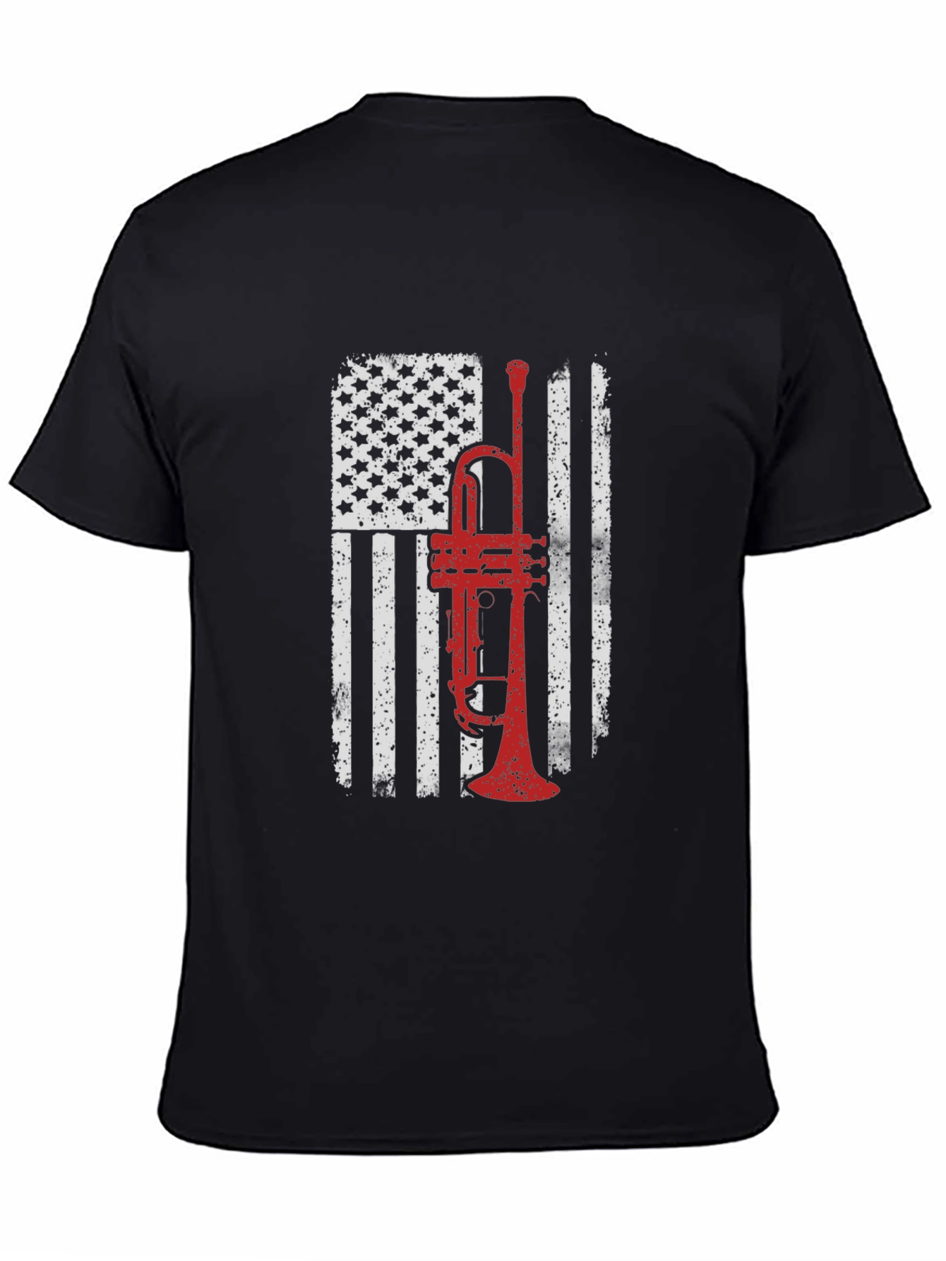 American Flag Trumpet Graphic Tee