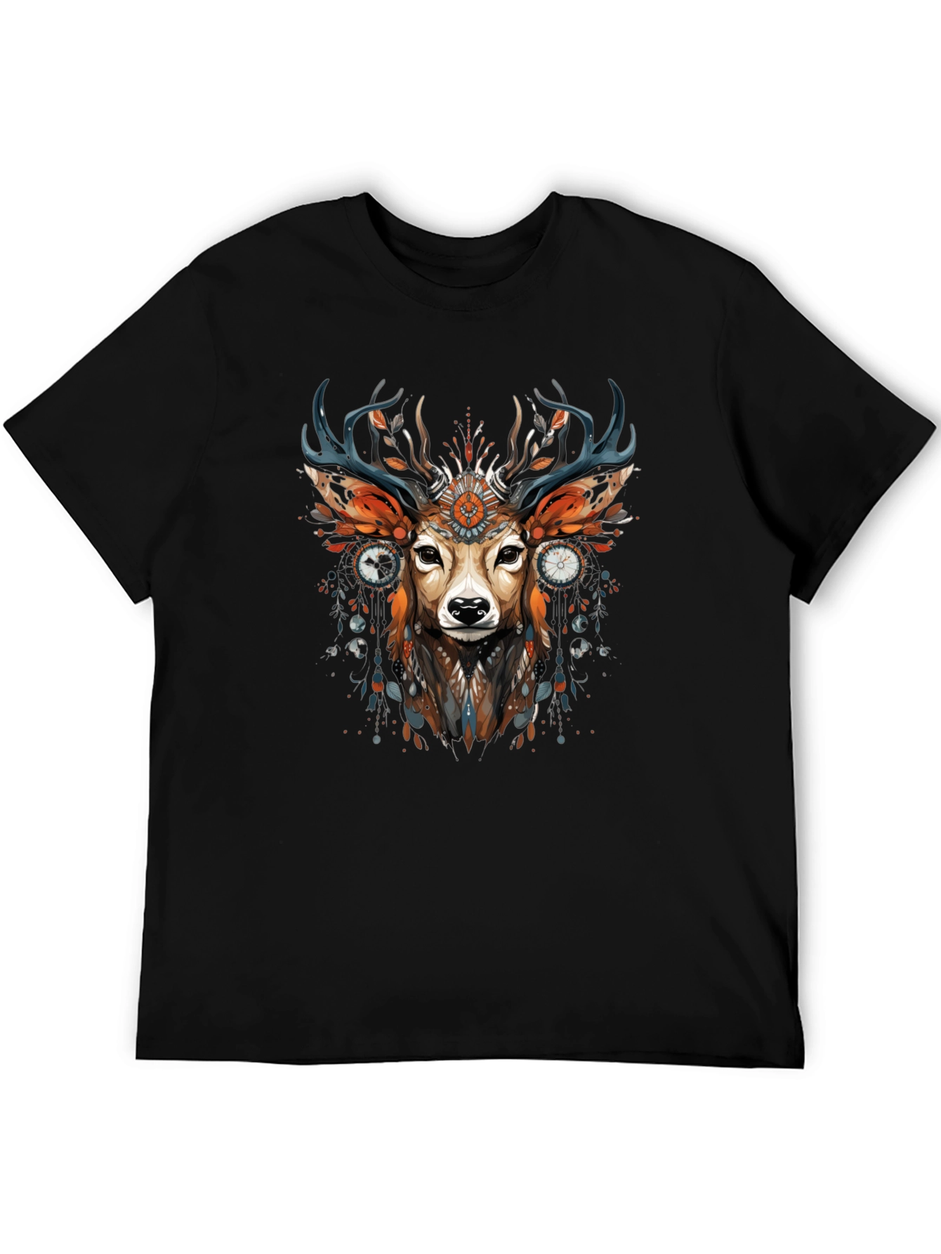 Mystic Deer Graphic Tee - Black