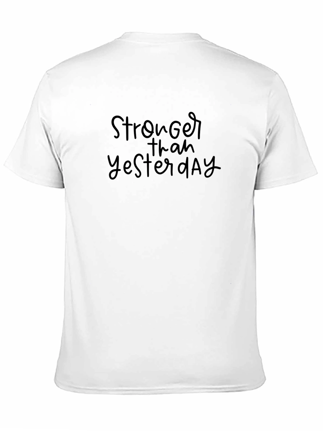 Stronger Than Yesterday Black Graphic T-Shirt
