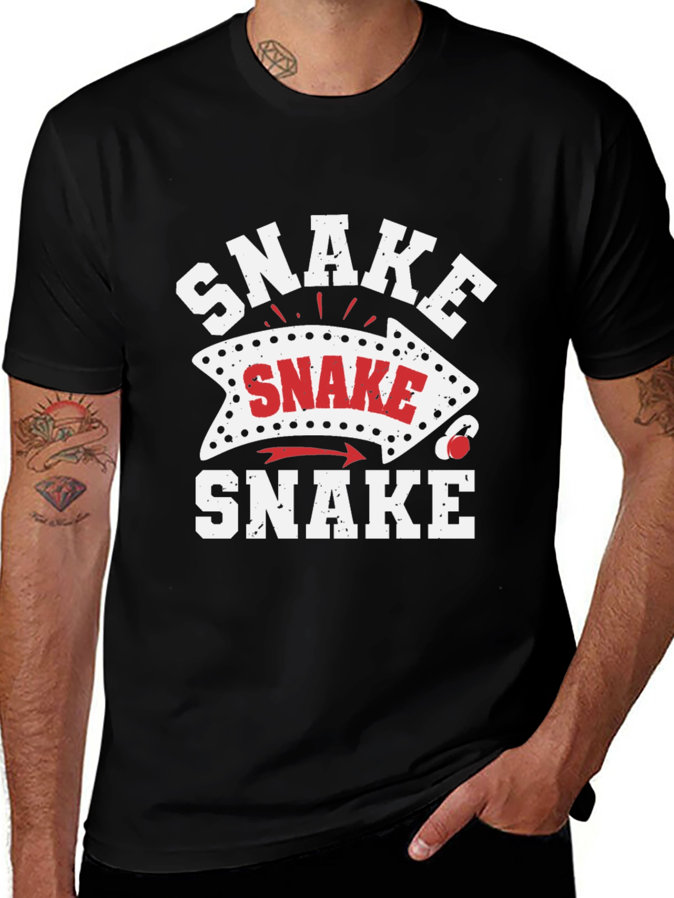 Snake Arrow Novelty Graphic T-Shirt