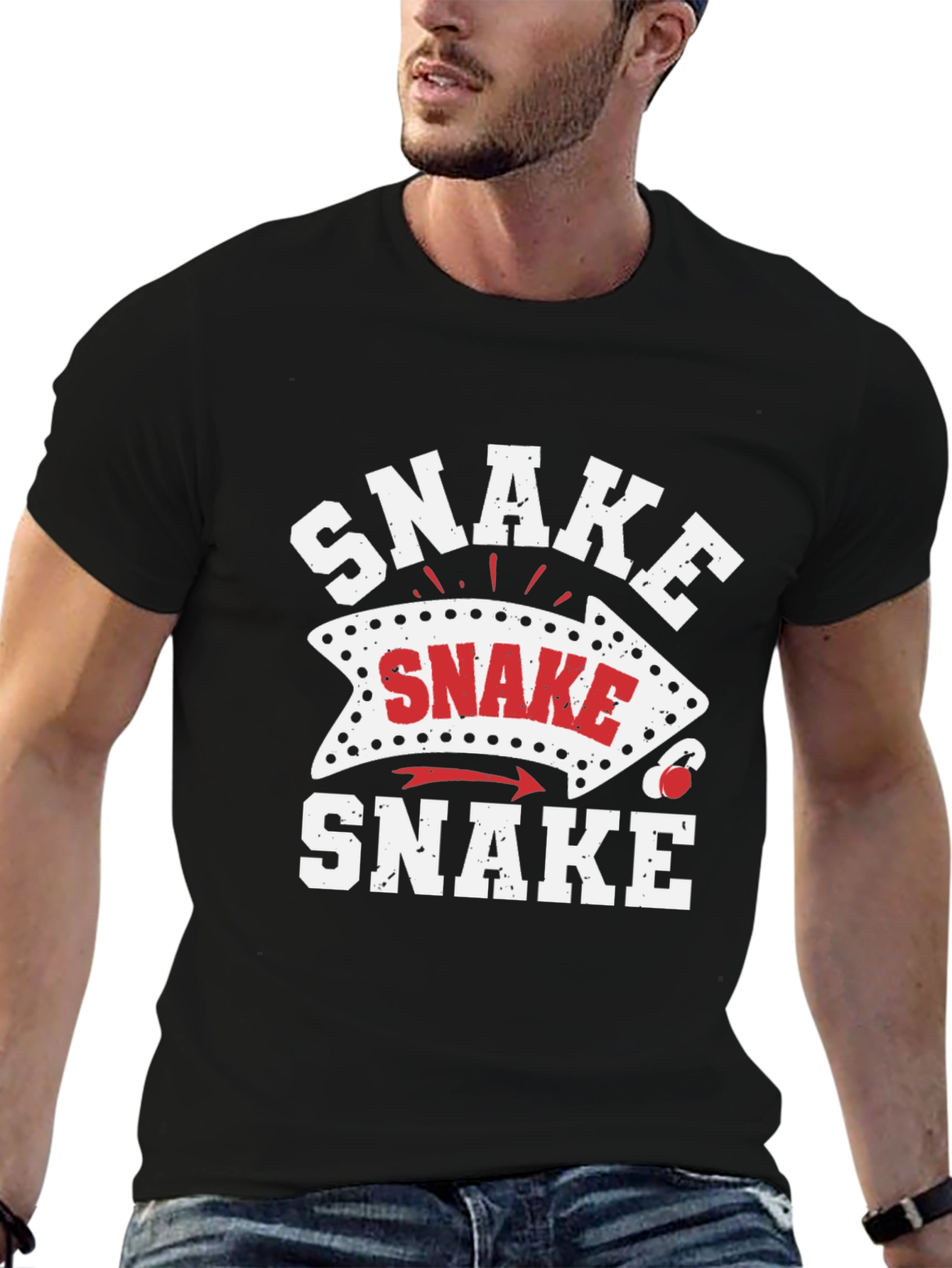 Snake Arrow Novelty Graphic T-Shirt