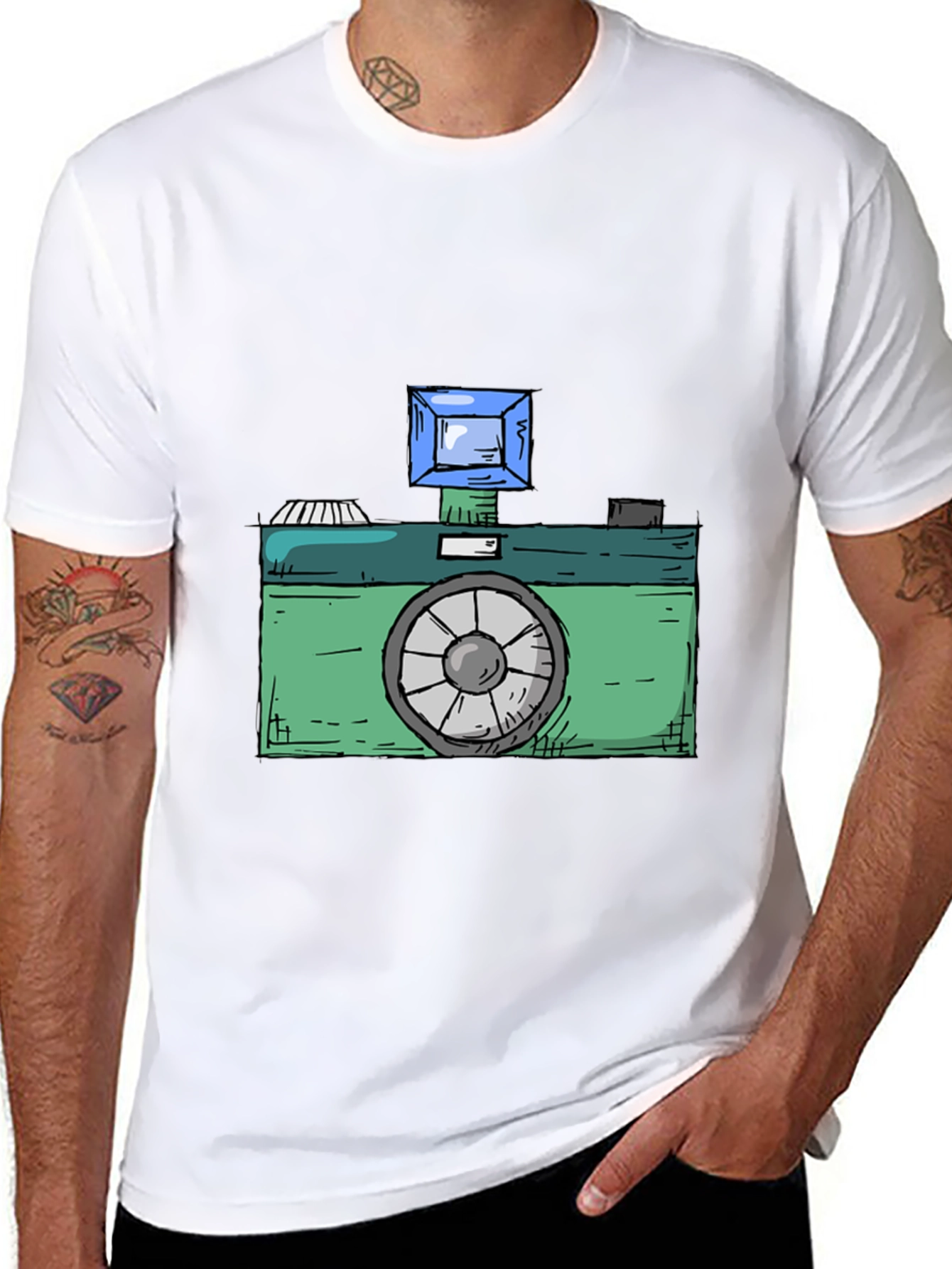 Retro Camera Graphic Tee - Classic Cool Style