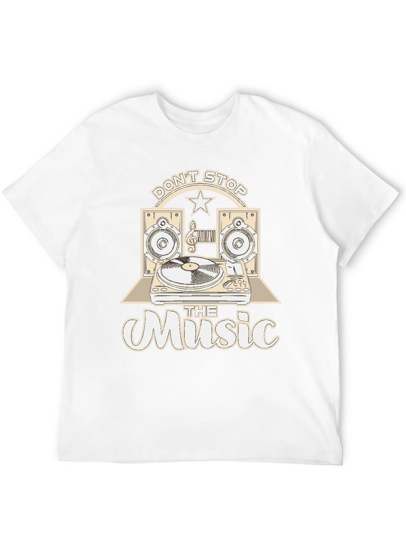 Dont Stop the Music Black Graphic Tee
