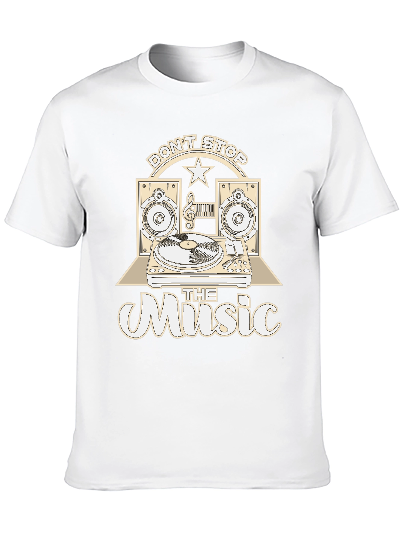 Dont Stop the Music Black Graphic Tee