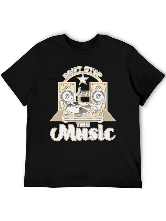 Dont Stop the Music Black Graphic Tee