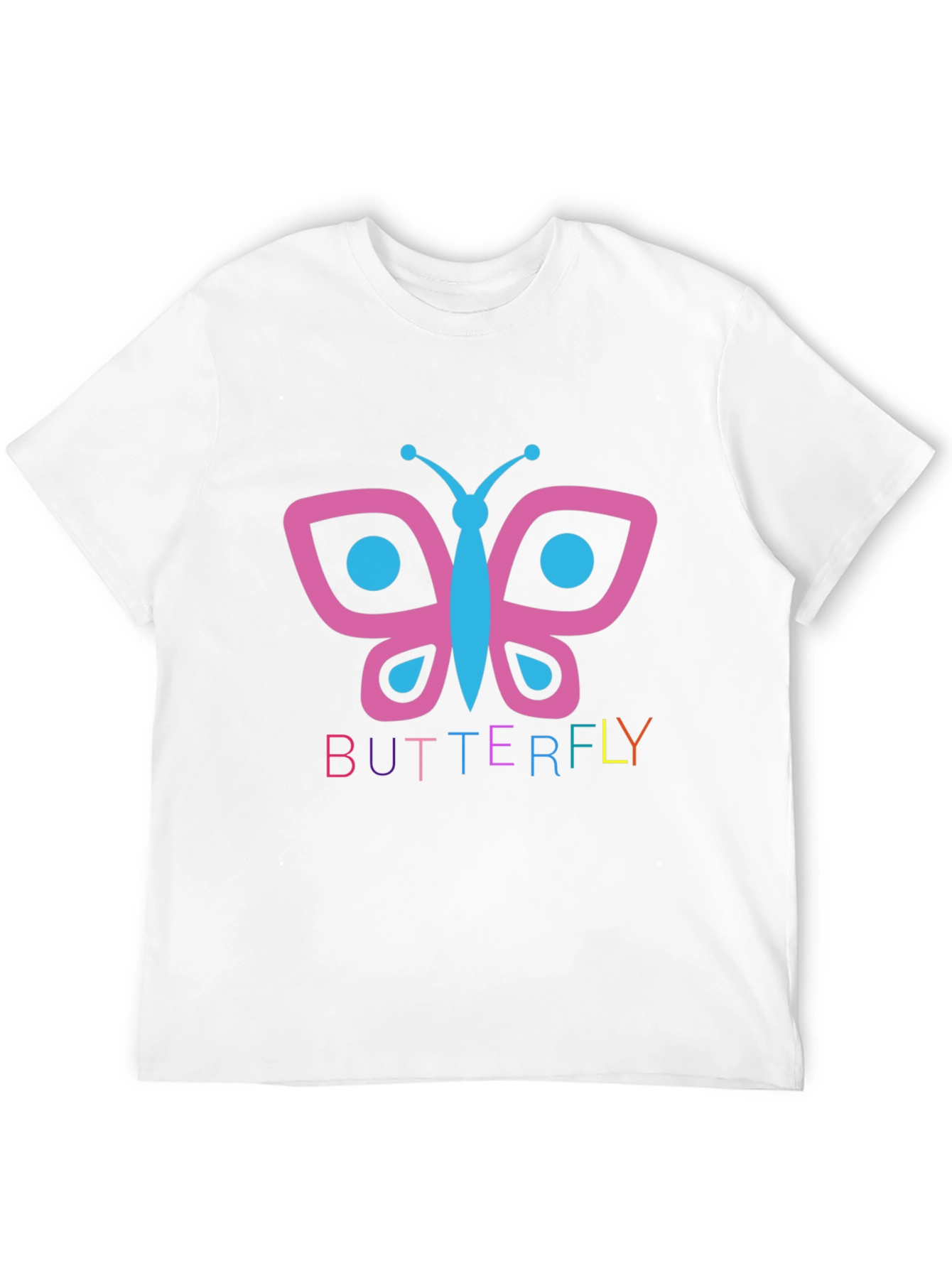 Butterfly Graphic Tee - Black Cotton T-Shirt