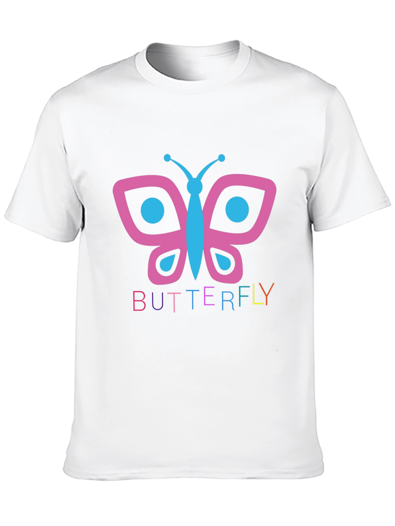Butterfly Graphic Tee - Black Cotton T-Shirt