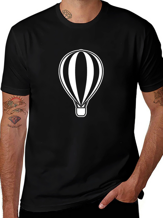 Hot Air Balloon Graphic Tee - Soft Cotton Blend