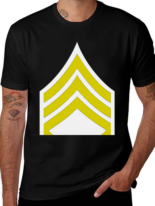 Sergeant Stripes Graphic Tee - Military Style