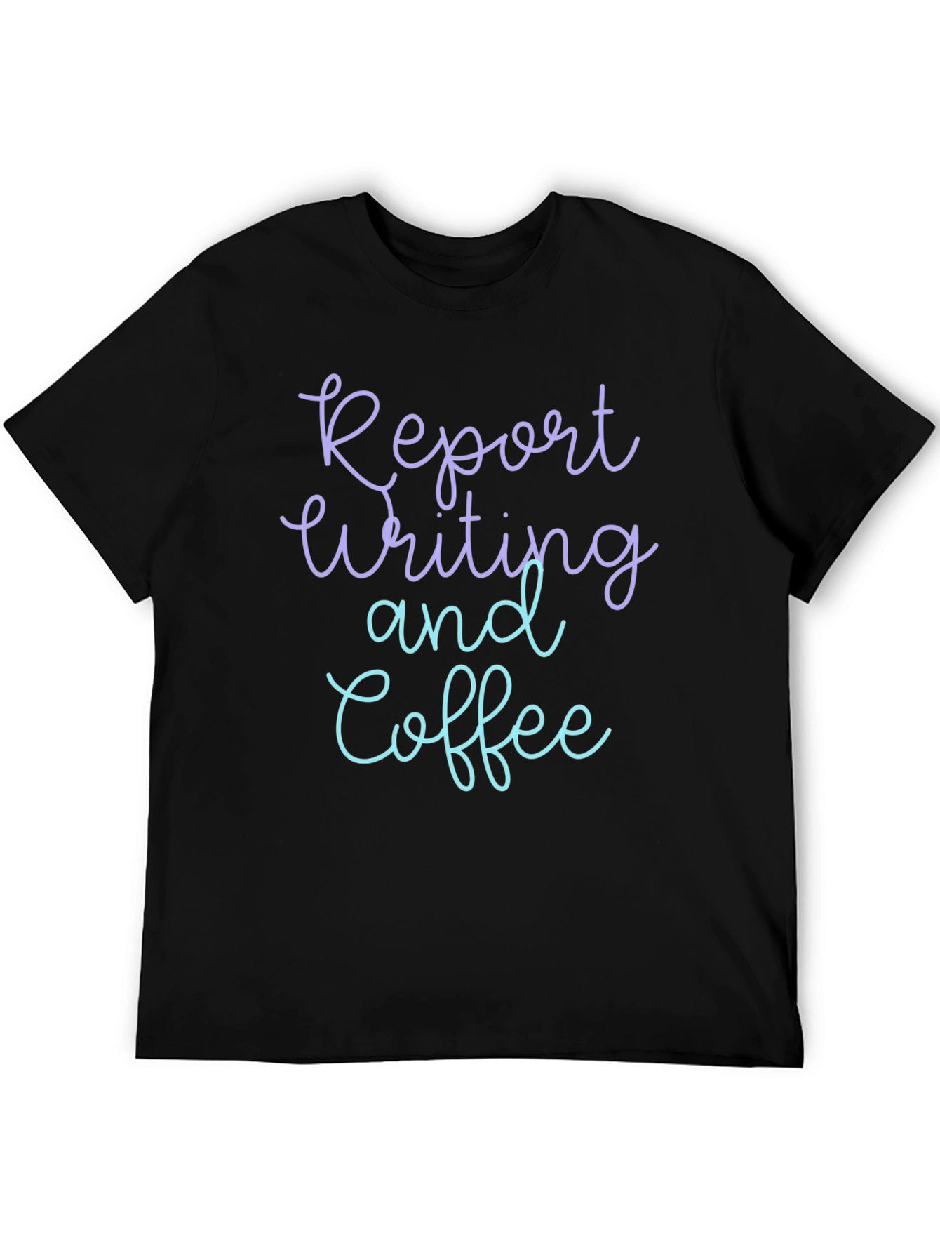 Report Writing and Coffee Black T-Shirt