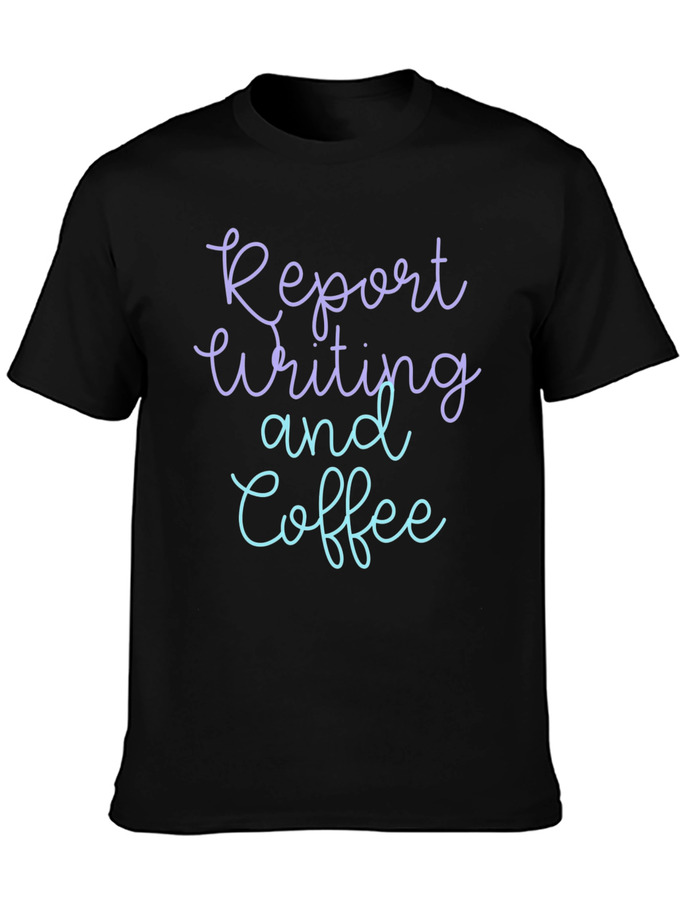 Report Writing and Coffee Black T-Shirt