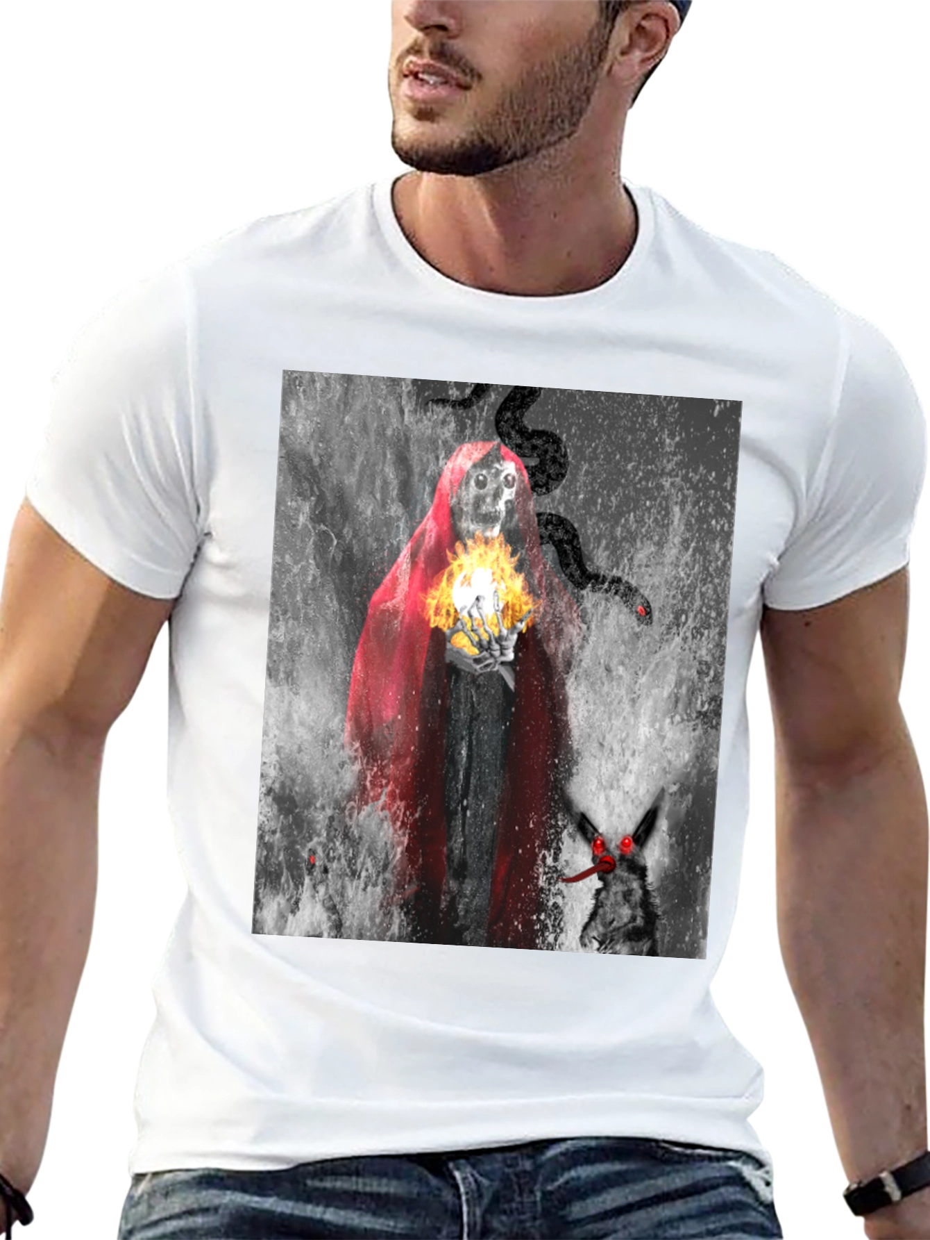 Grim Reaper T-Shirt - Dark Fantasy Design