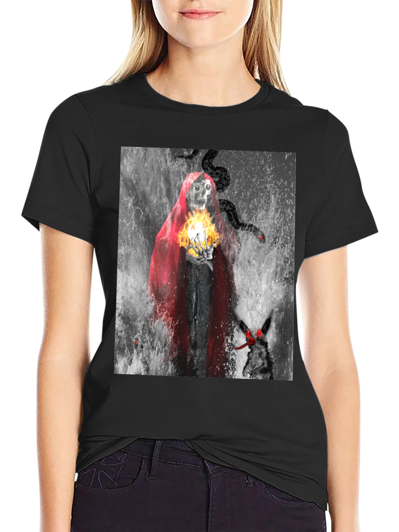 Grim Reaper T-Shirt - Dark Fantasy Design