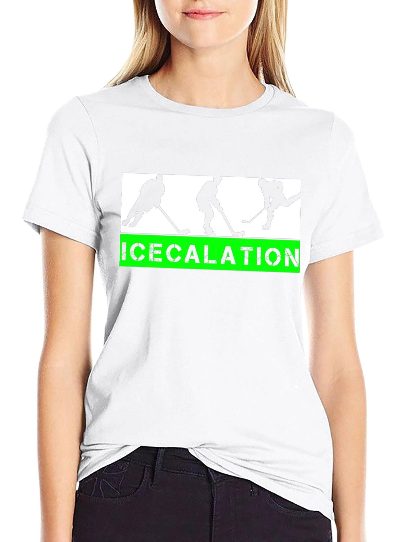 Icecalation Hockey T-Shirt - Black Graphic Tee