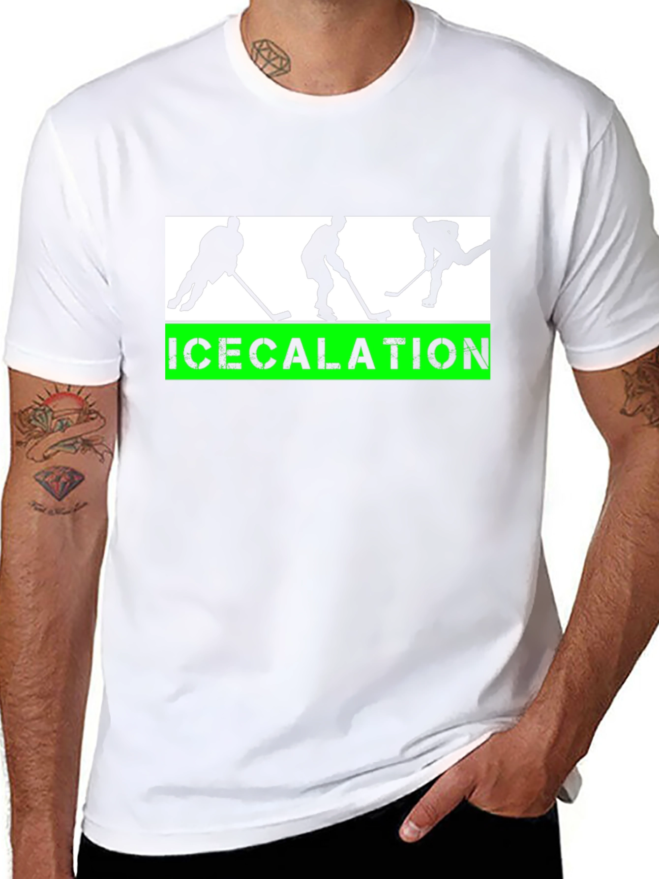 Icecalation Hockey T-Shirt - Black Graphic Tee