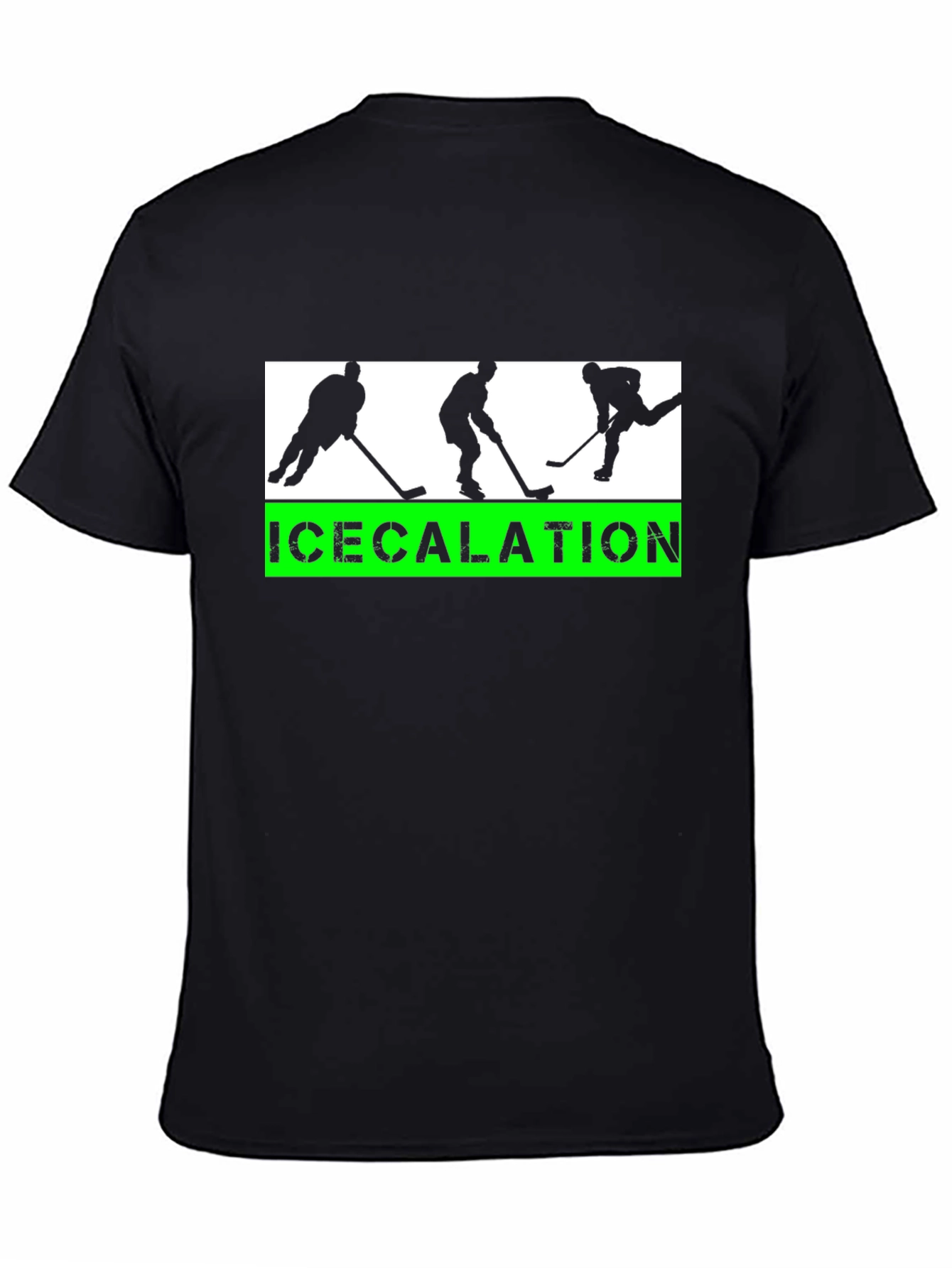Icecalation Hockey T-Shirt - Black Graphic Tee