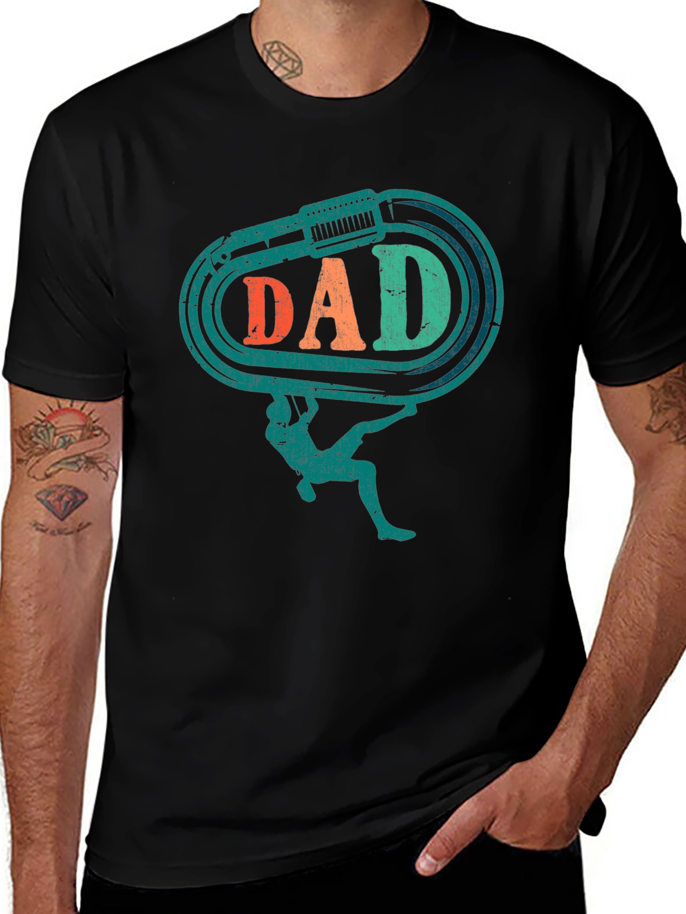 DAD Climbing T-Shirt Black Tee