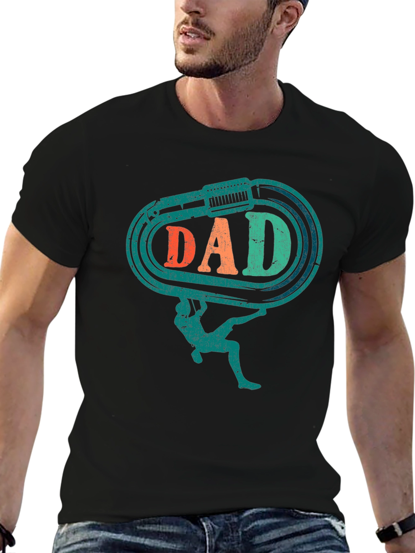 DAD Climbing T-Shirt Black Tee