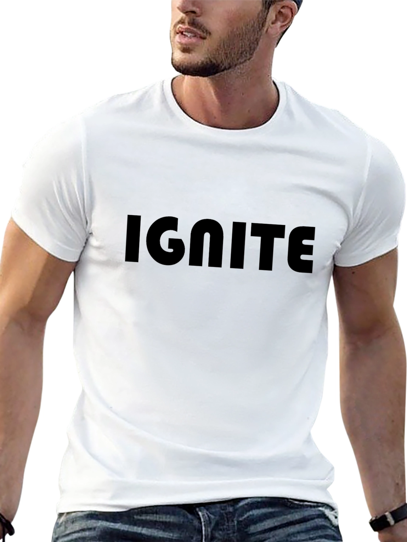 Ignite Black T-Shirt - Bold Graphic Tee