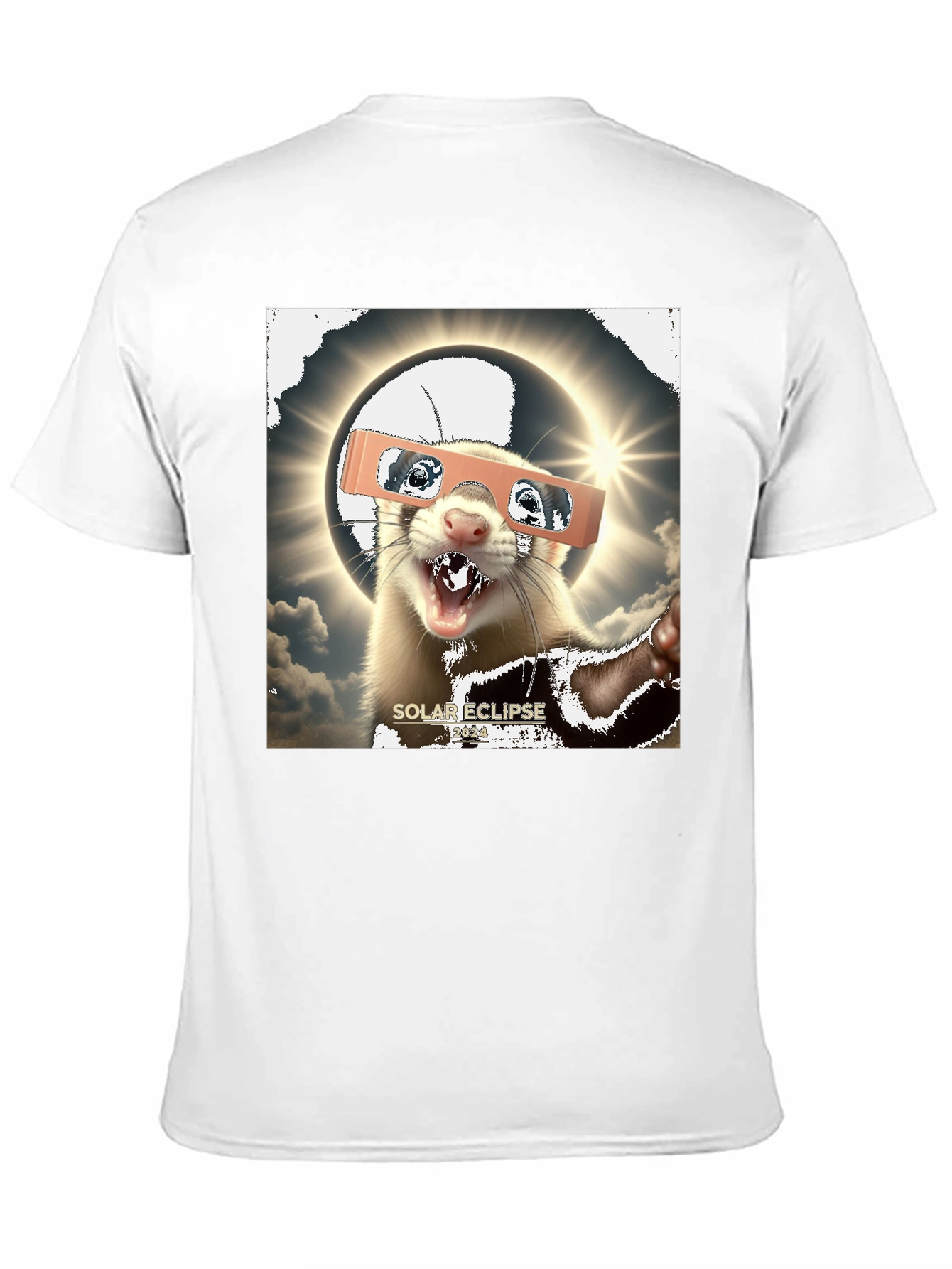 Solar Eclipse Ferret Graphic Tee