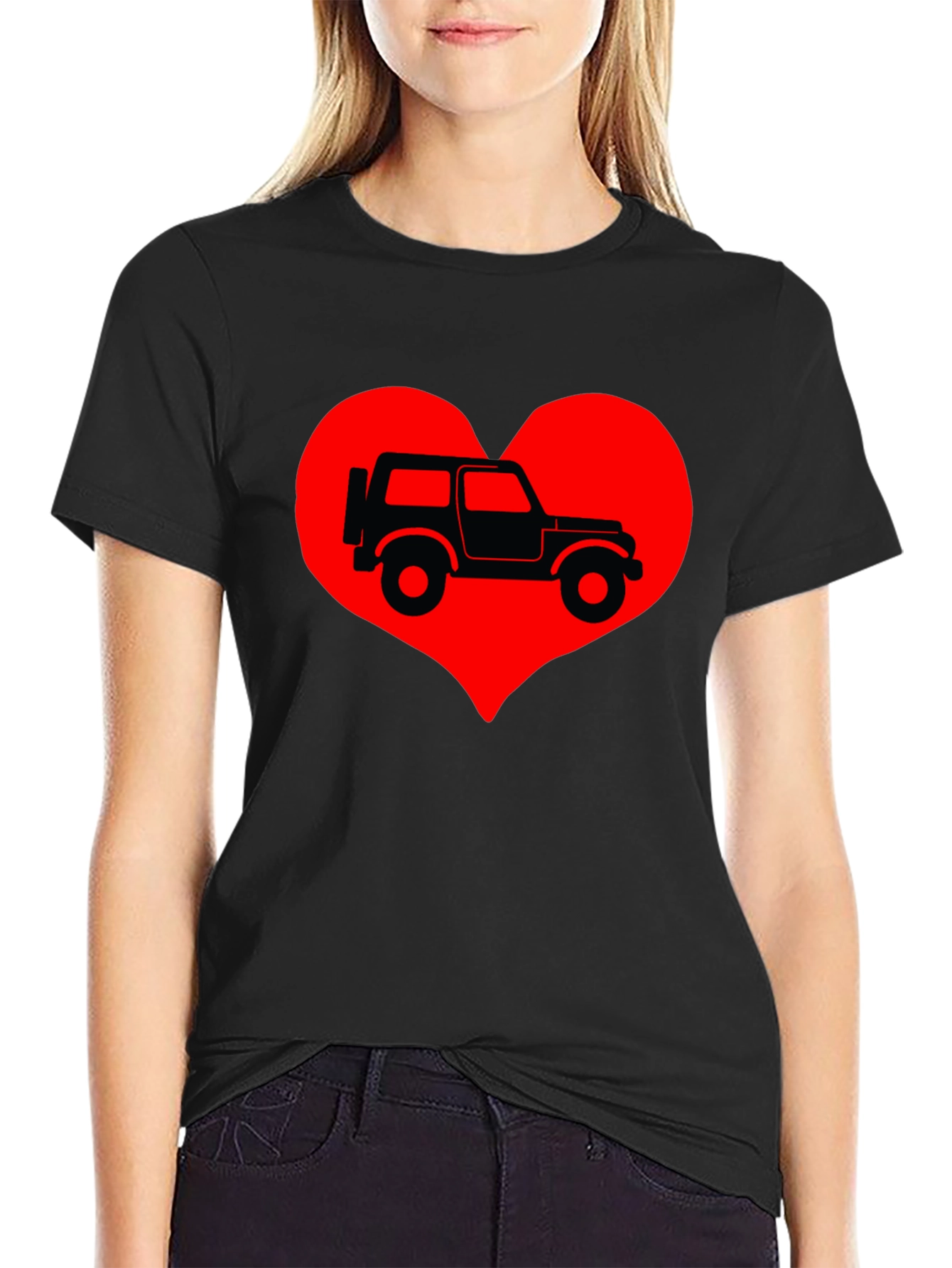 Jeep Heart T-Shirt - Classic Car Lover Tee