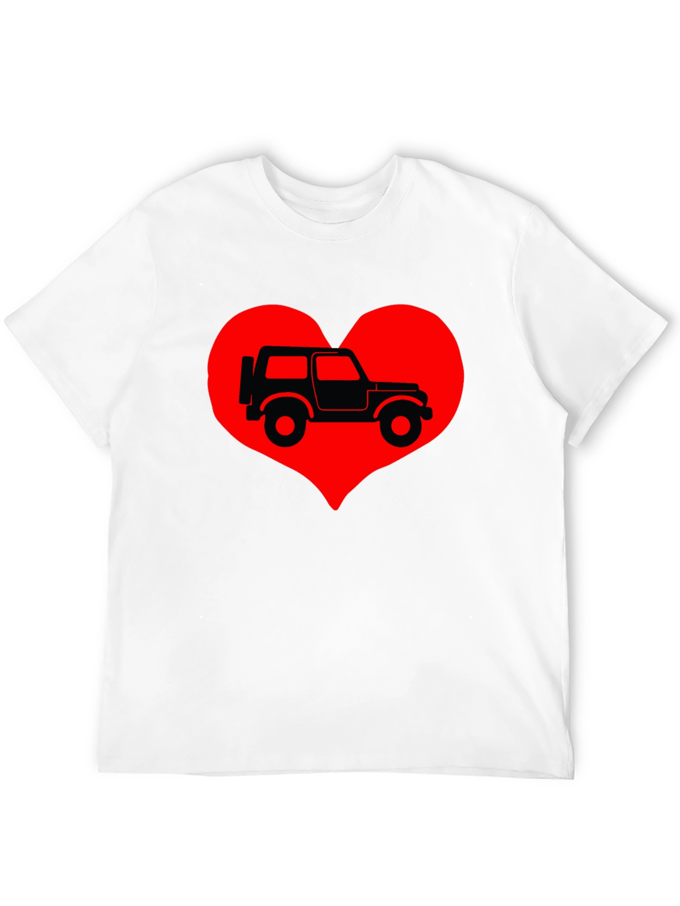 Jeep Heart T-Shirt - Classic Car Lover Tee