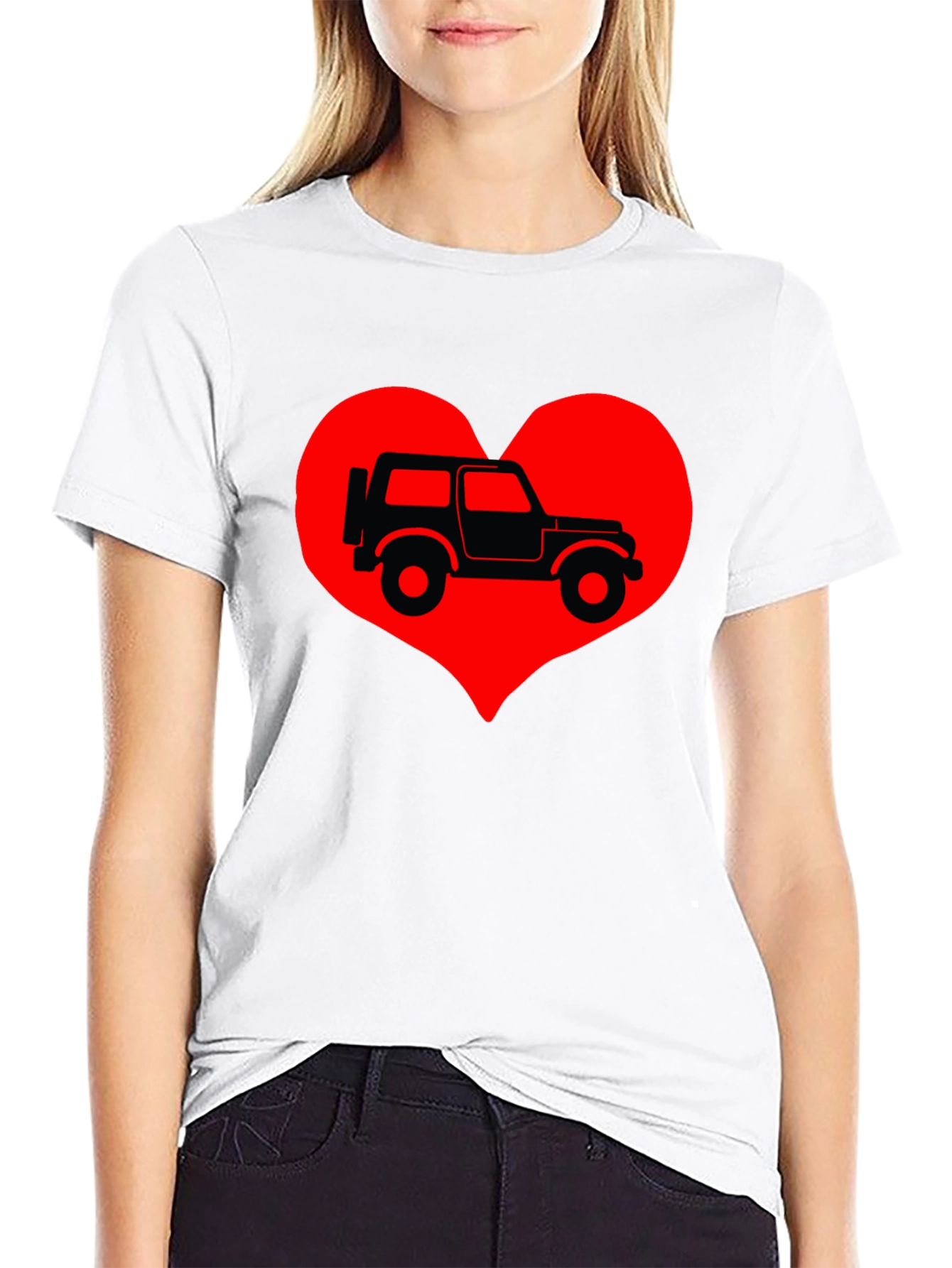 Jeep Heart T-Shirt - Classic Car Lover Tee