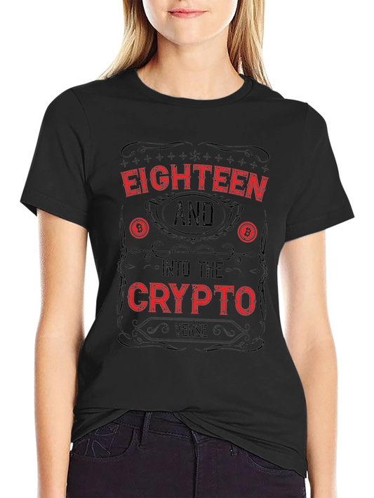 Eighteen & Into the Crypto Verse Black T-Shirt