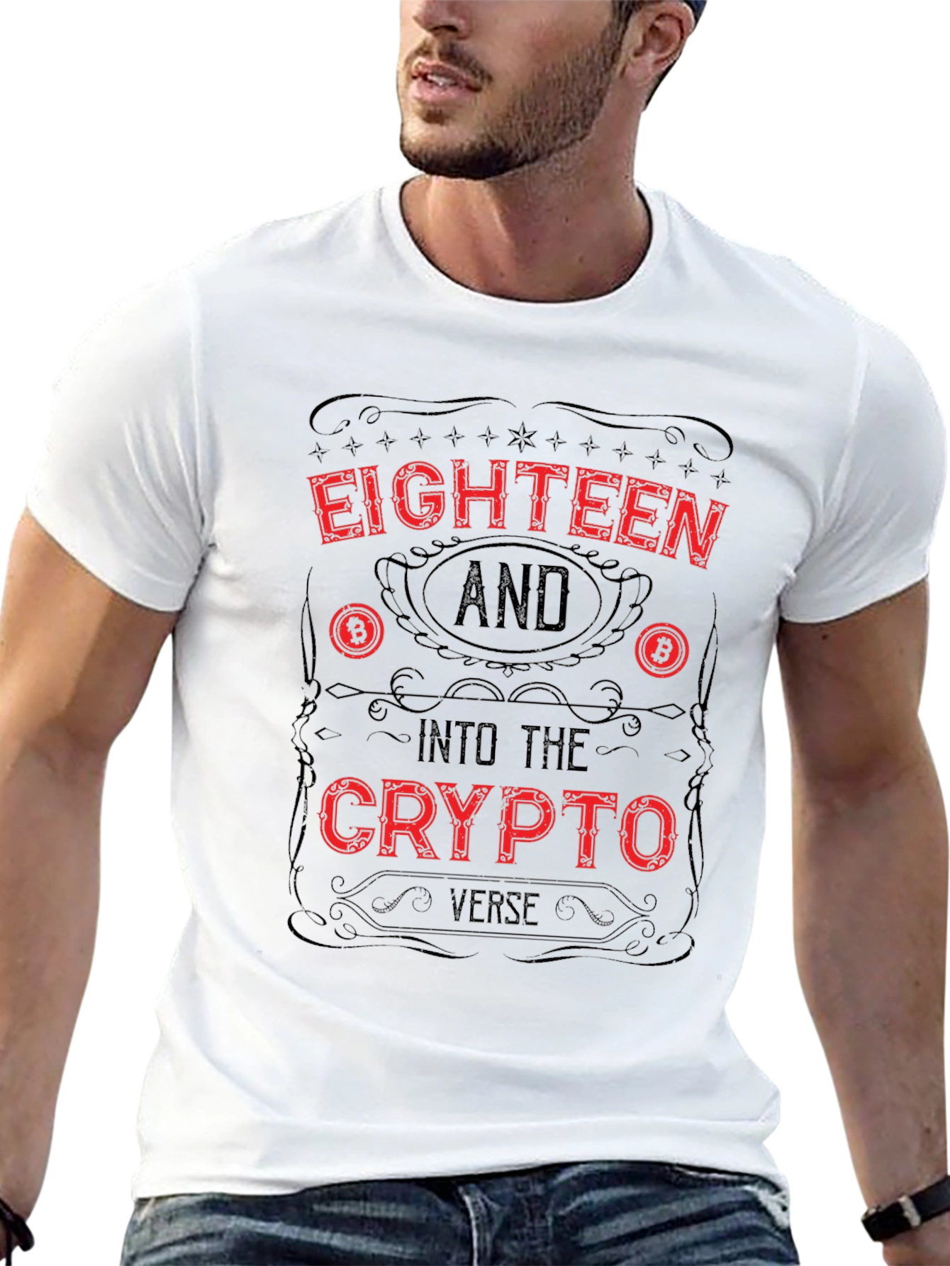 Eighteen & Into the Crypto Verse Black T-Shirt