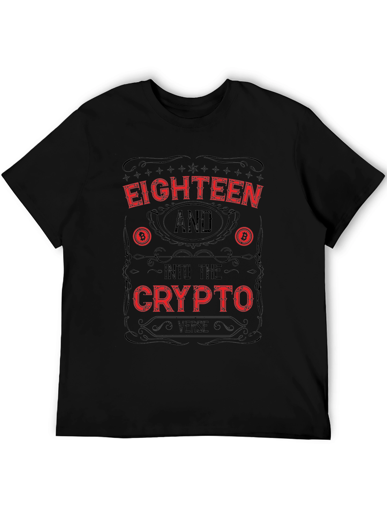 Eighteen & Into the Crypto Verse Black T-Shirt