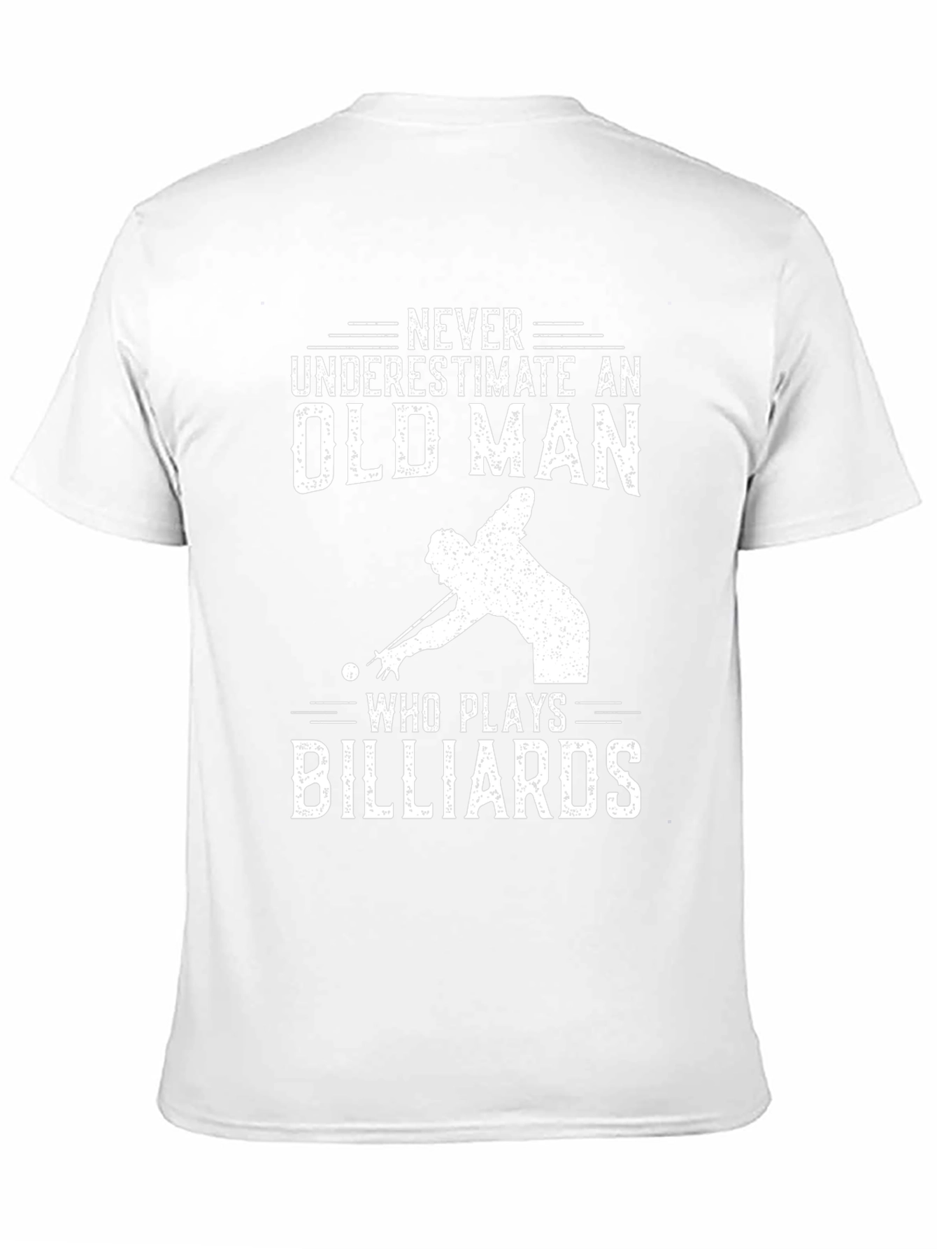 Never Underestimate Billiards Old Man T-Shirt