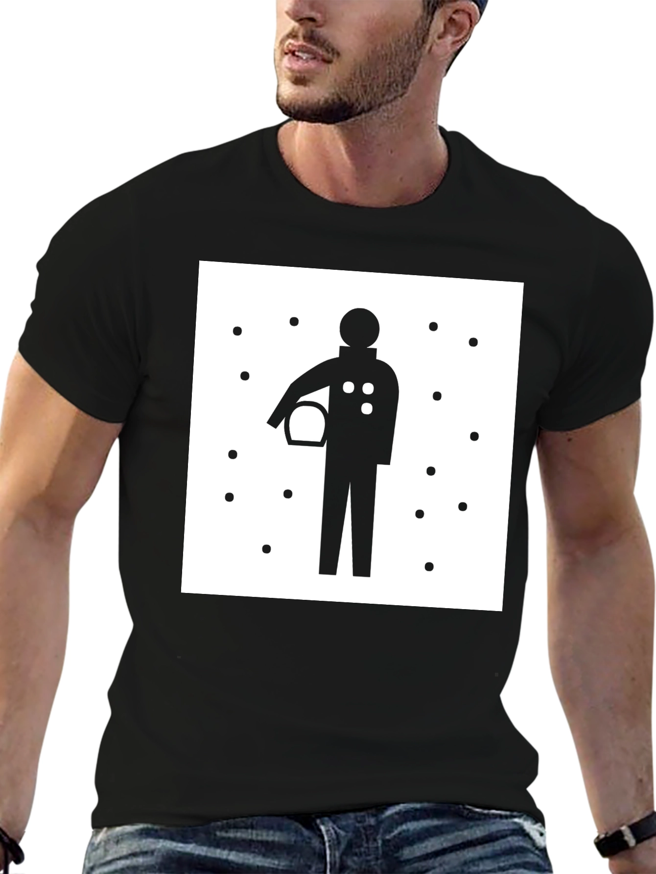 Astronaut Graphic Tee - Stylish Black T-Shirt