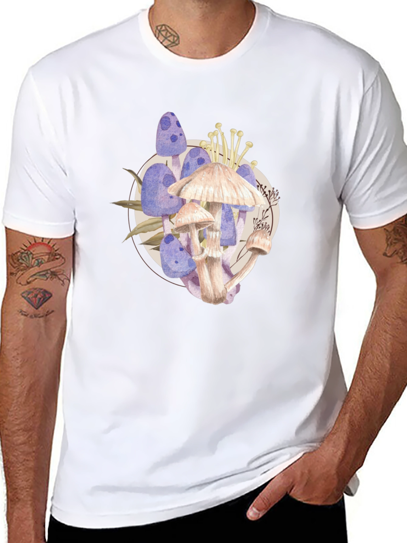 Mushroom Watercolor Graphic T-Shirt