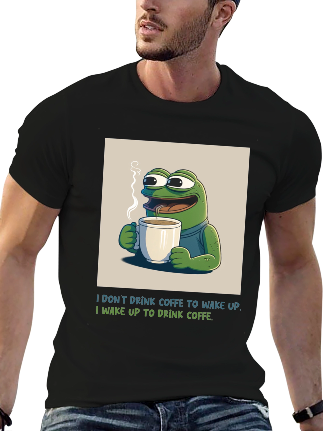 Funny Frog Coffee T-Shirt
