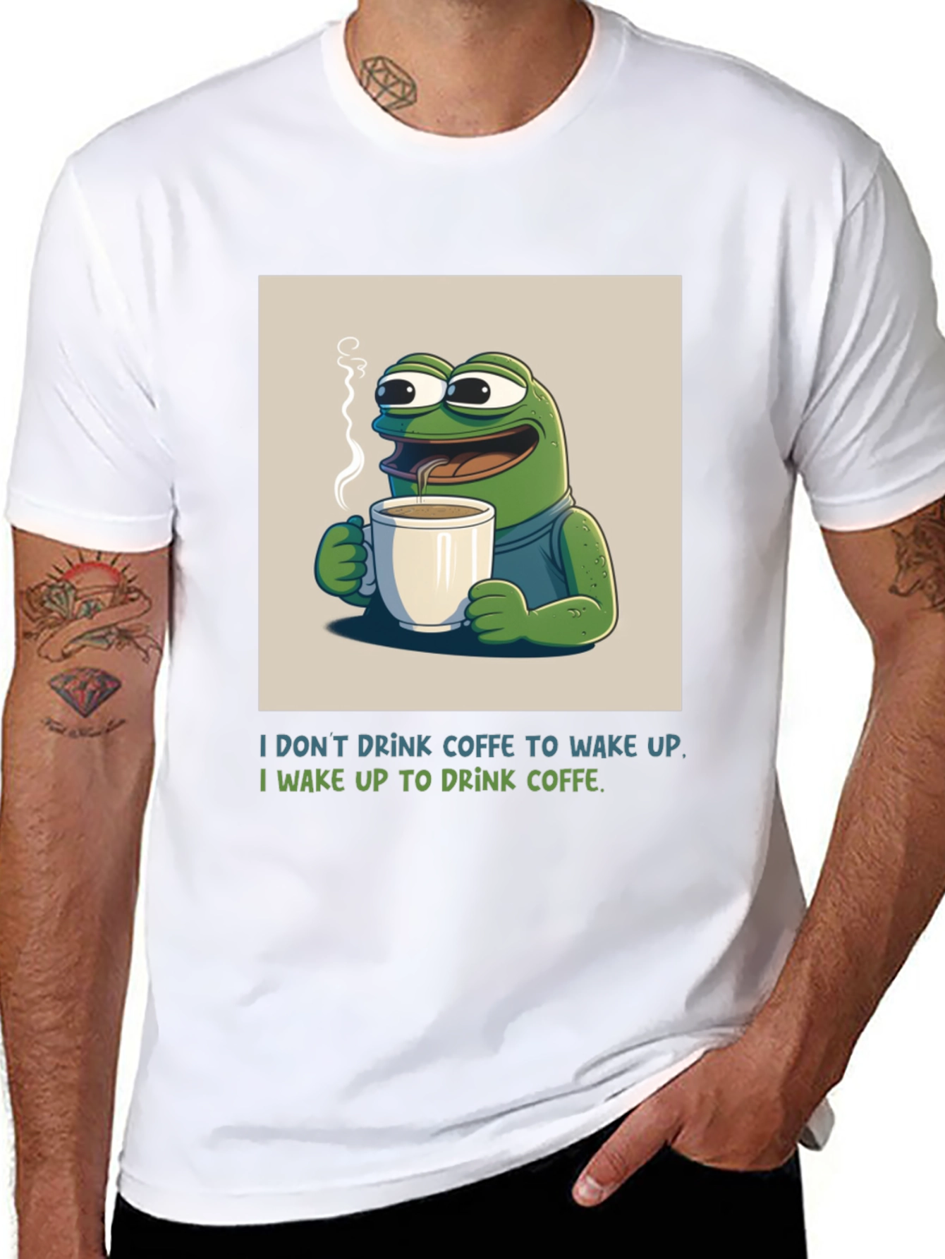 Funny Frog Coffee T-Shirt