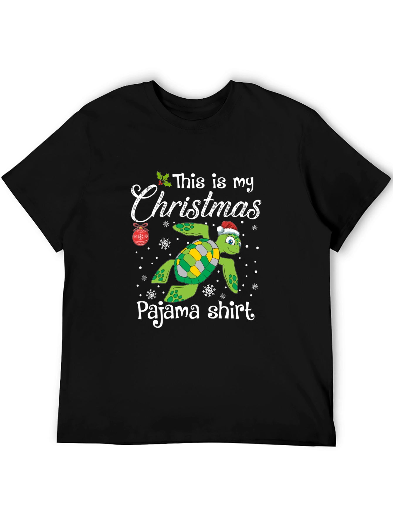 Christmas Turtle Pajama Shirt