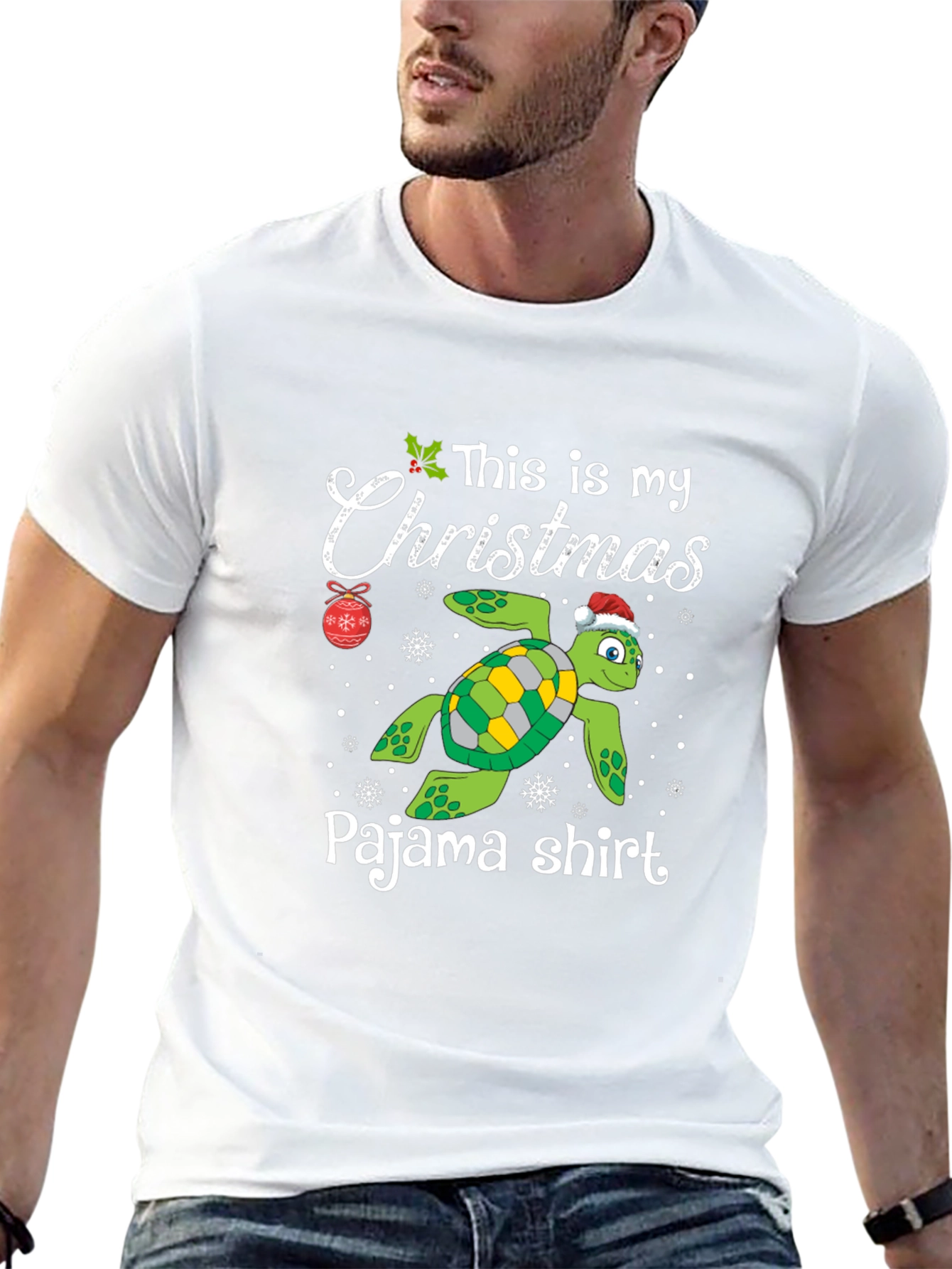 Christmas Turtle Pajama Shirt