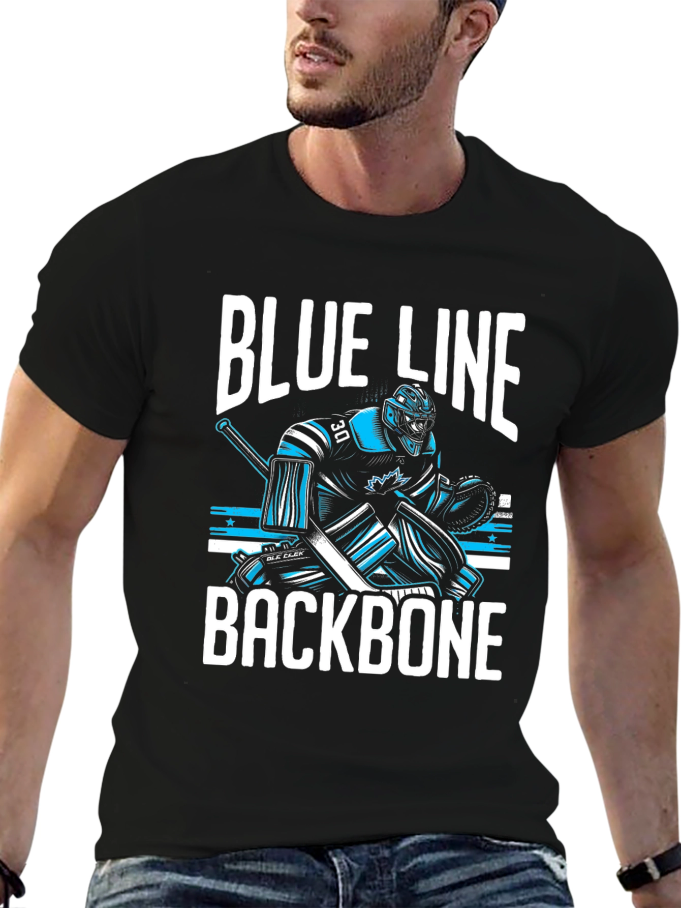 Blue Line Backbone Hockey Goalie T-Shirt