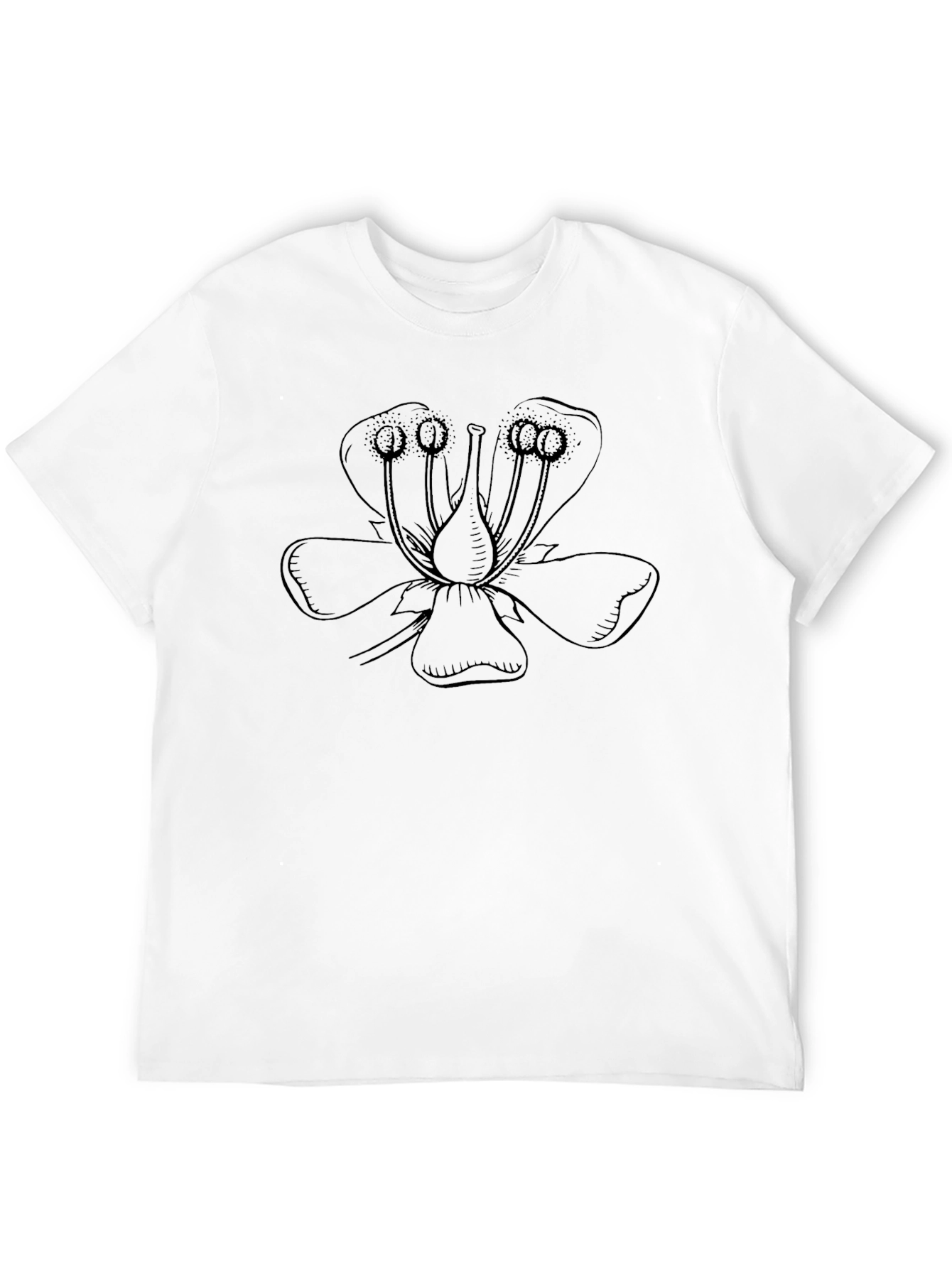 Black Floral Graphic Tee - Stylish & Unique