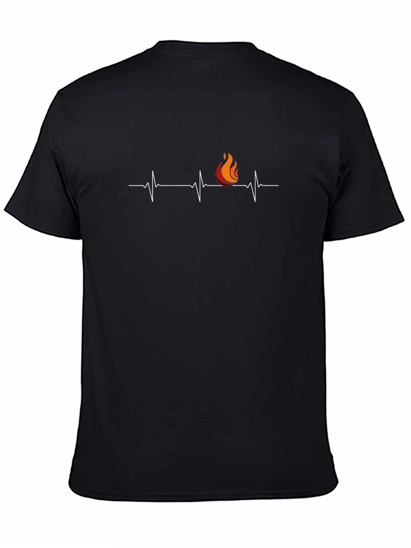 Heartbeat Fire Black T-Shirt