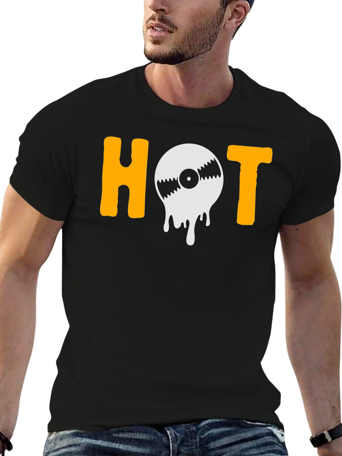 Hot Vinyl Graphic T-Shirt - Music Lover Tee