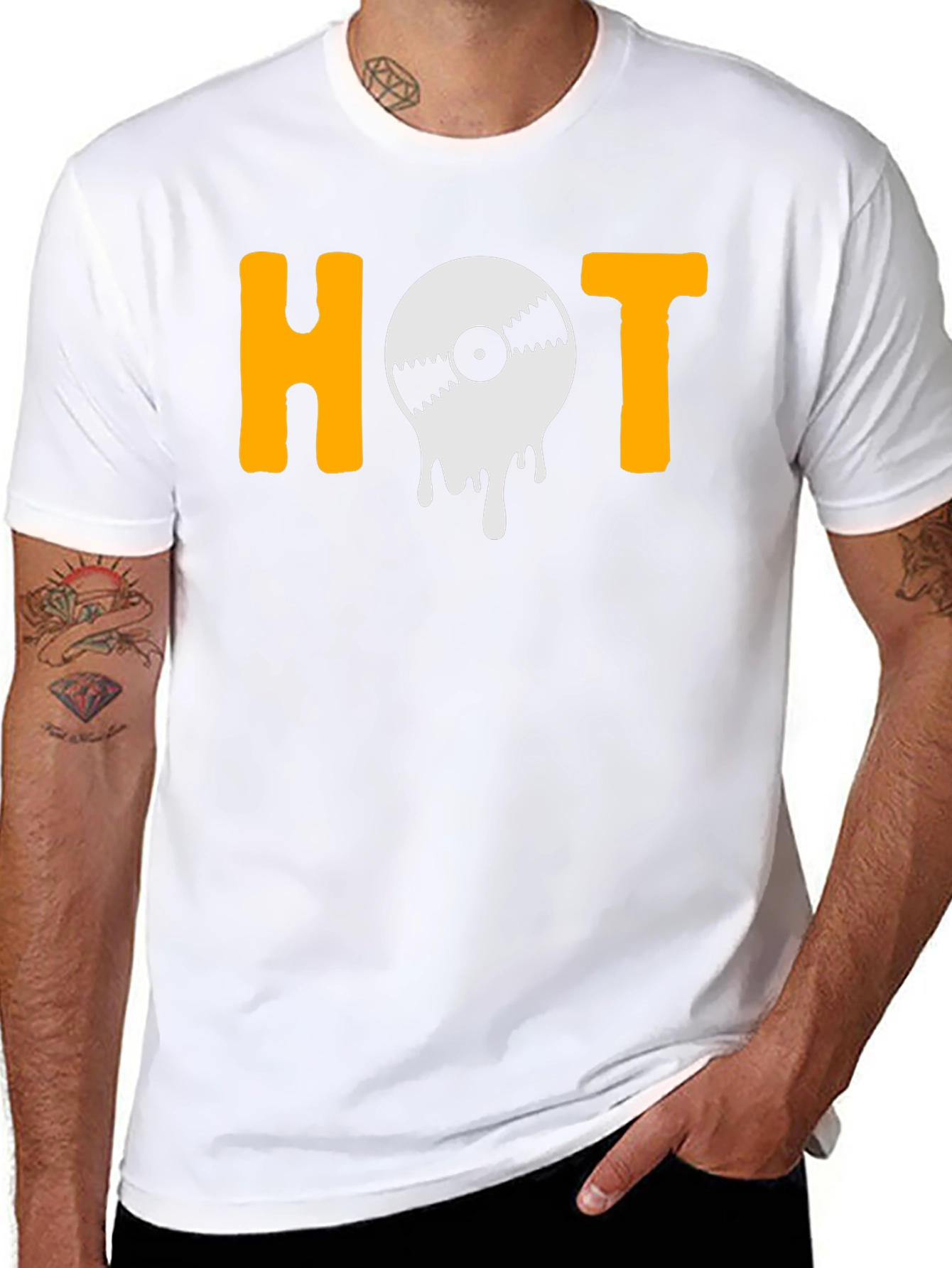 Hot Vinyl Graphic T-Shirt - Music Lover Tee