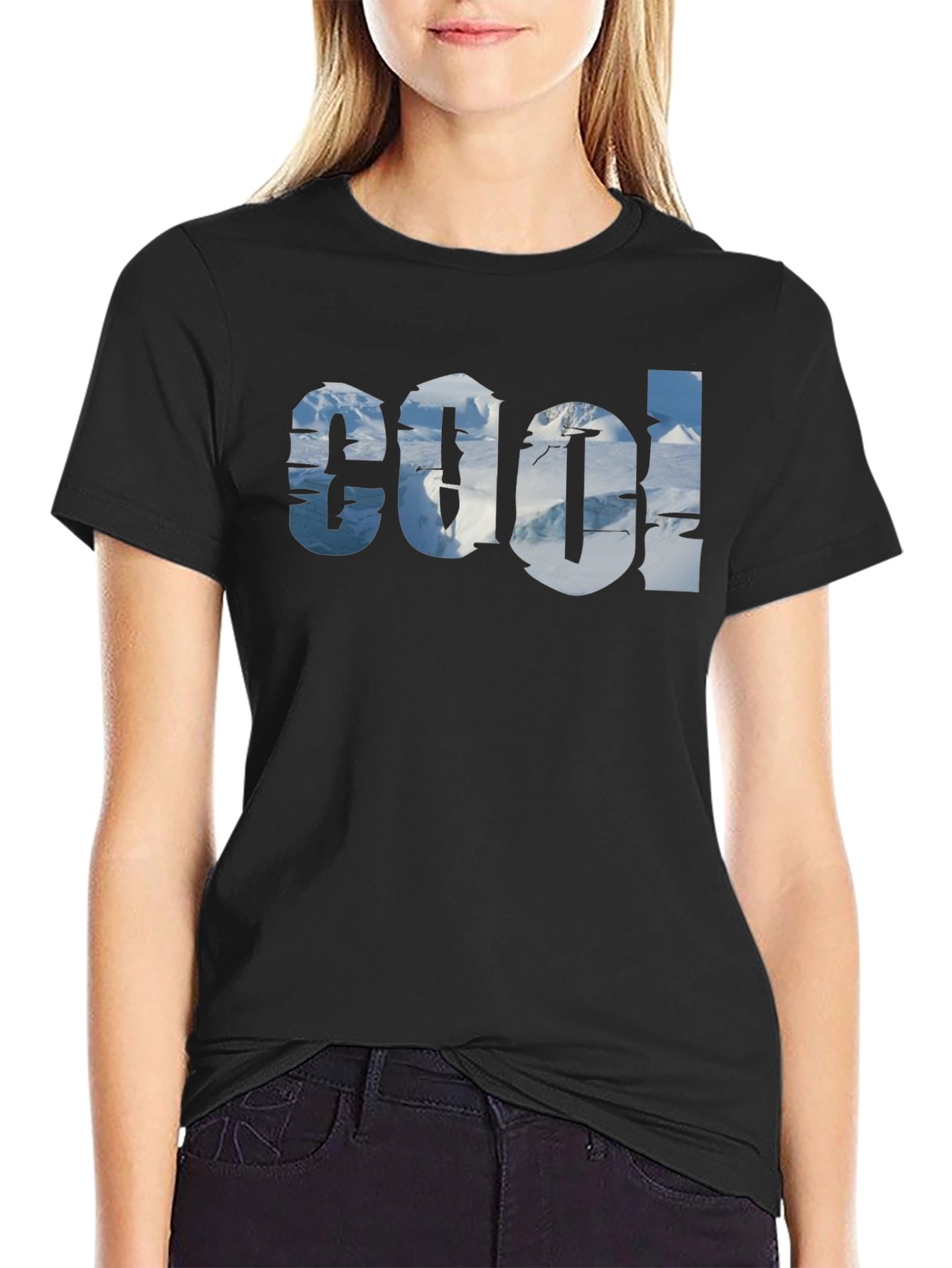 Cool Mountain Graphic Tee - Black