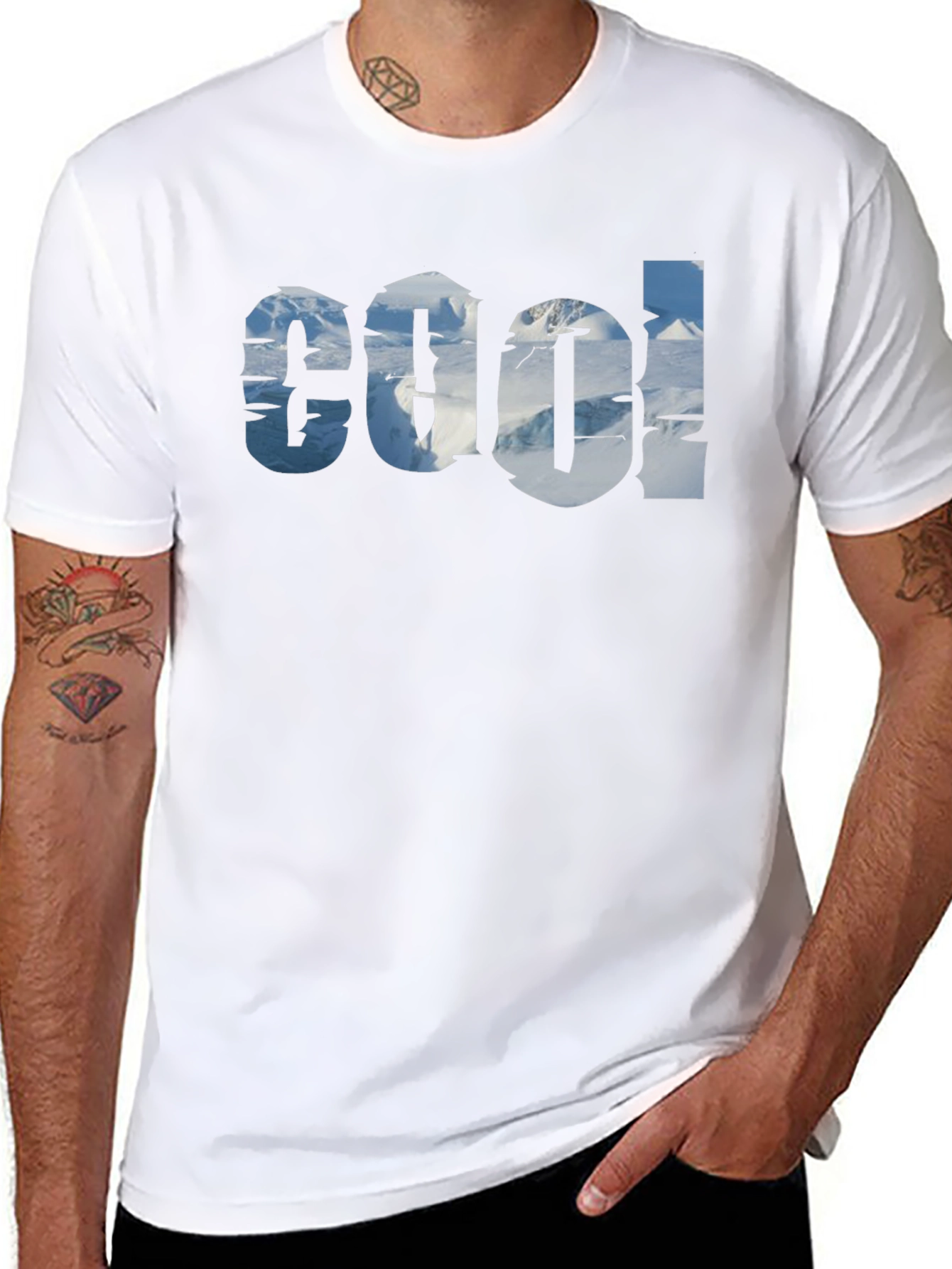 Cool Mountain Graphic Tee - Black