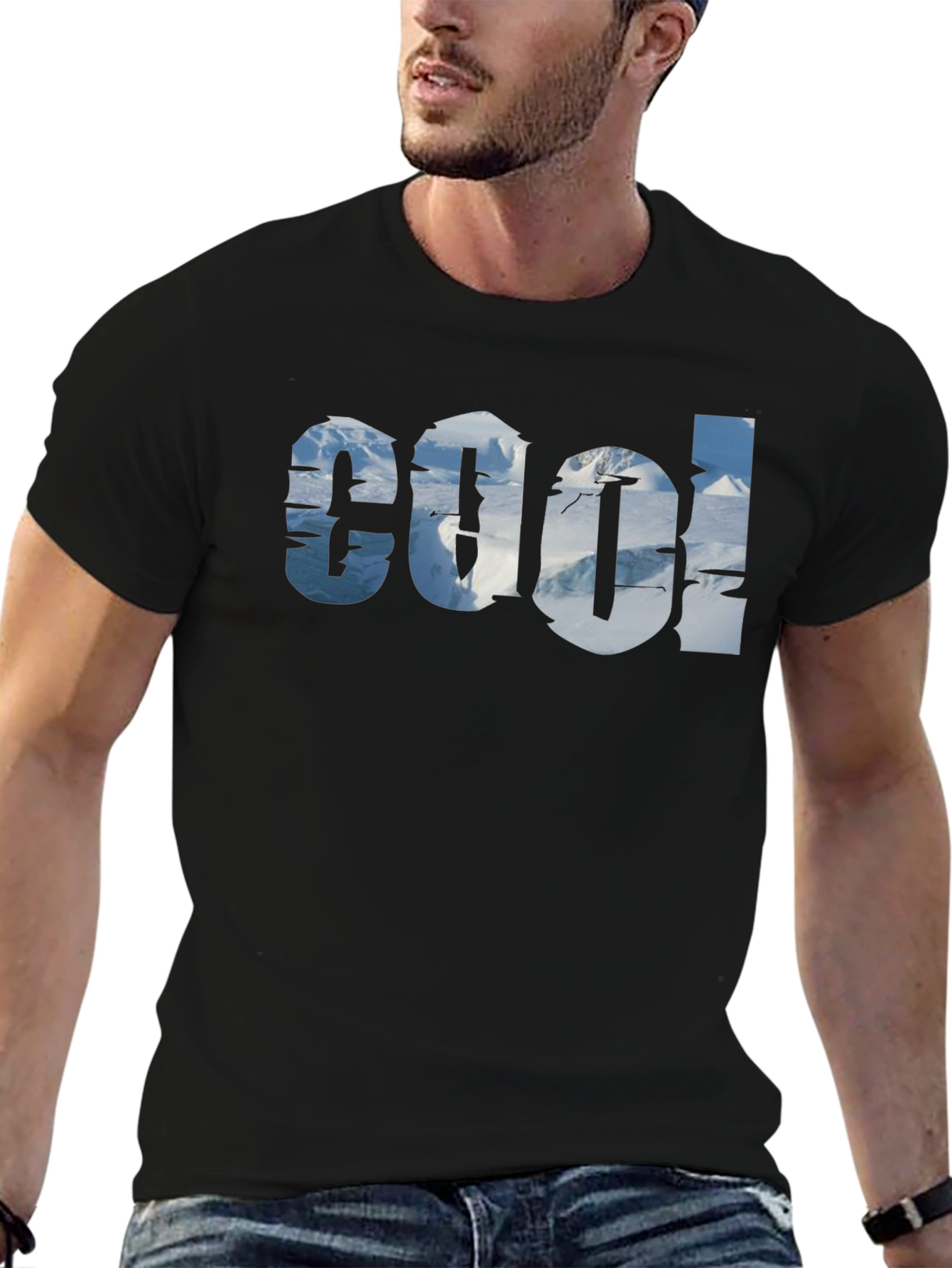 Cool Mountain Graphic Tee - Black