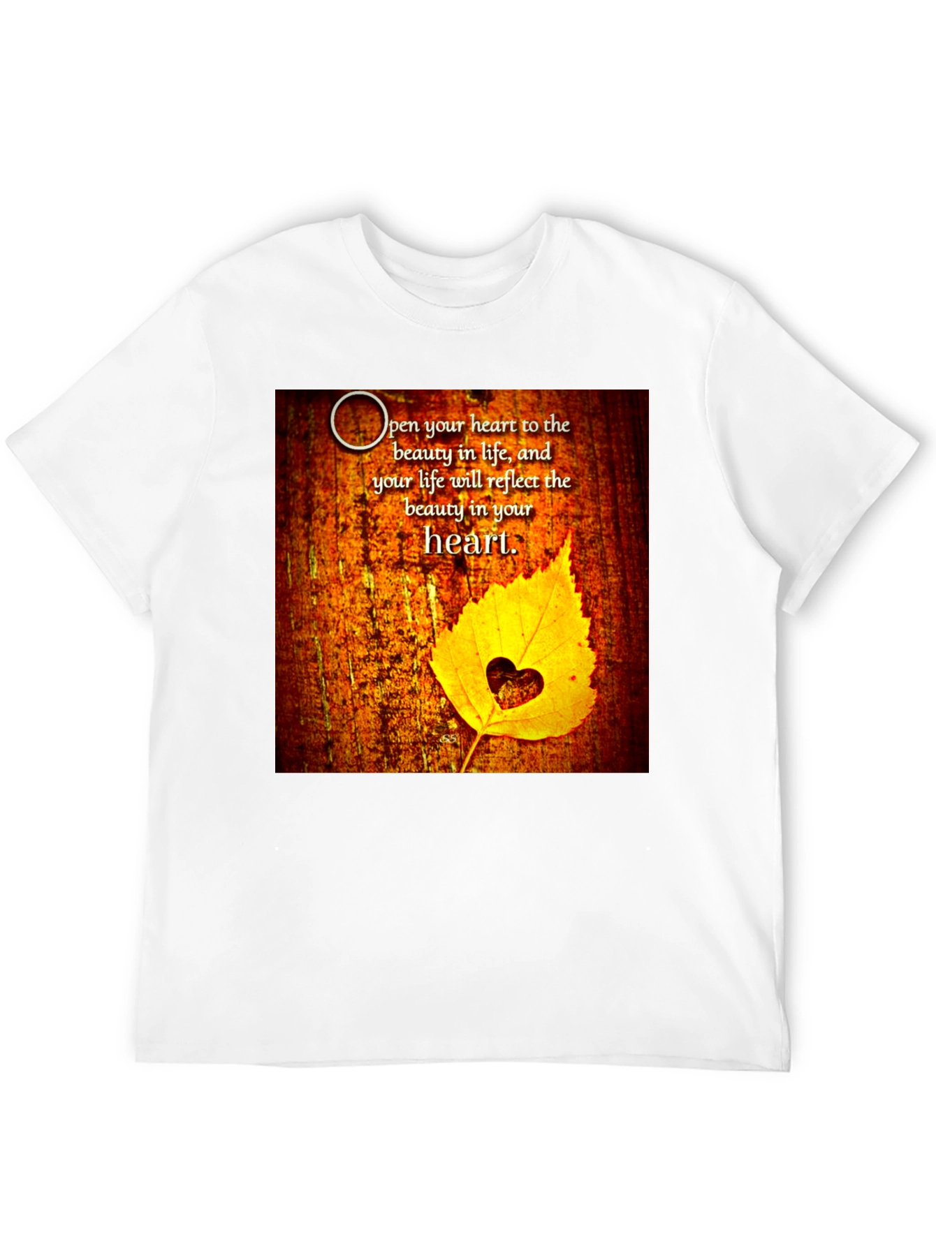 Heart Leaf Inspirational Graphic Tee