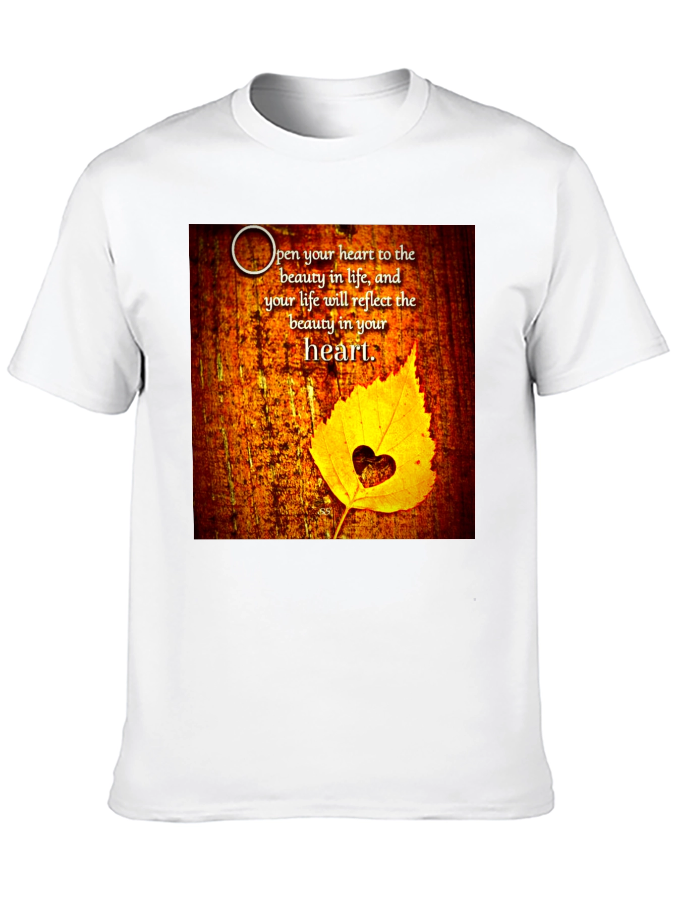 Heart Leaf Inspirational Graphic Tee