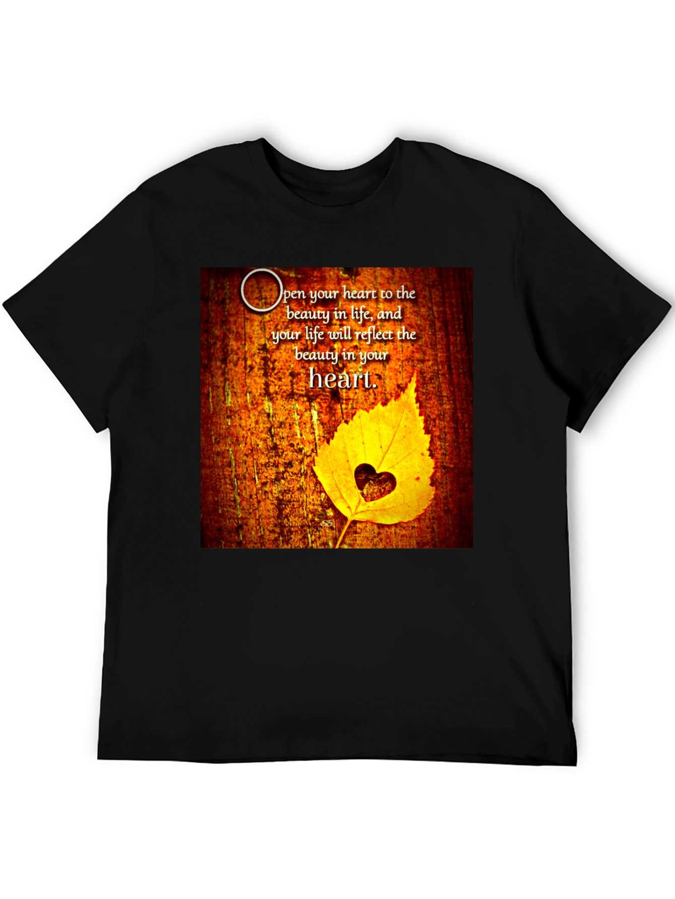 Heart Leaf Inspirational Graphic Tee