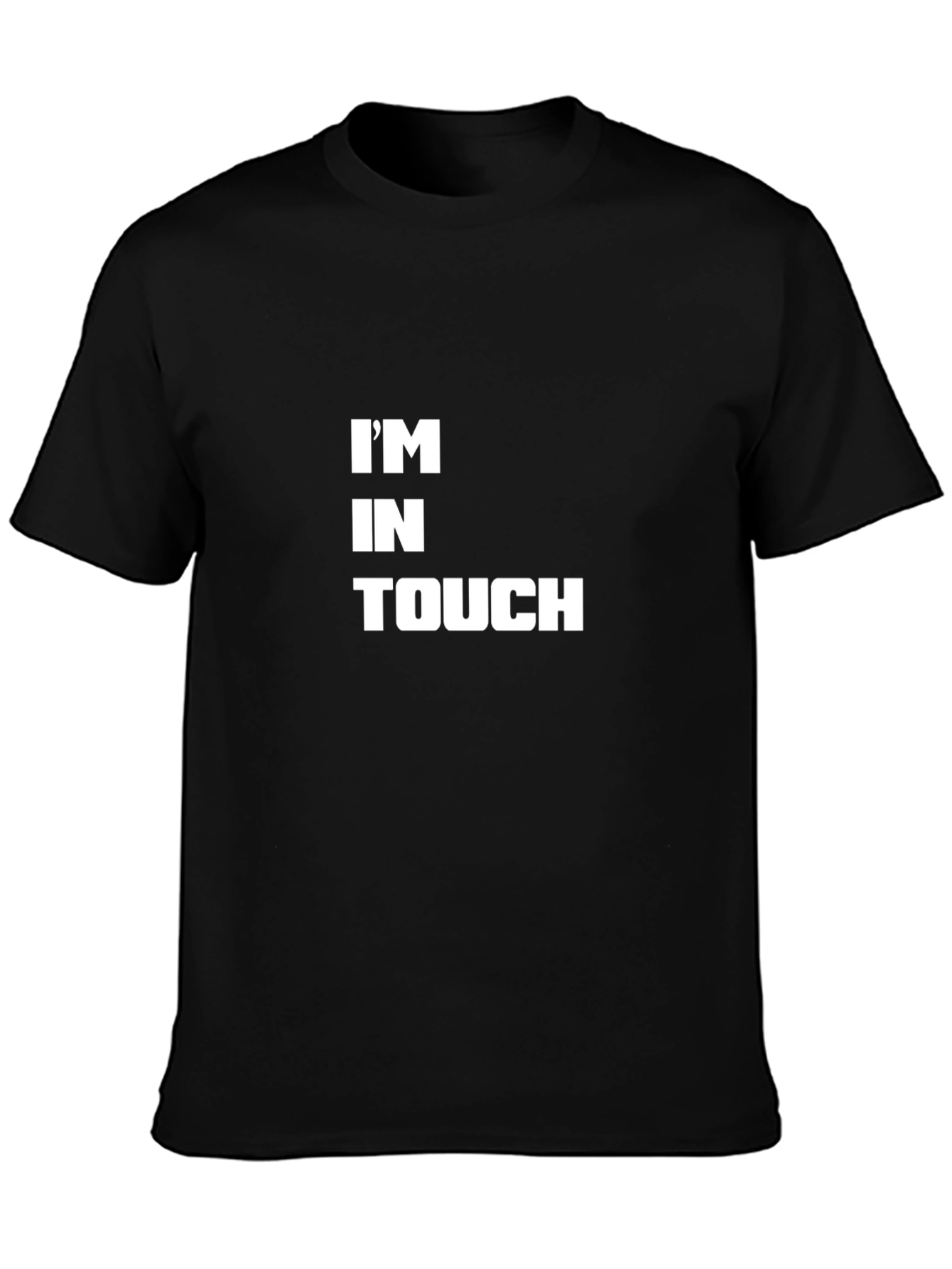 Im In Touch Graphic Tee - Black Casual Shirt