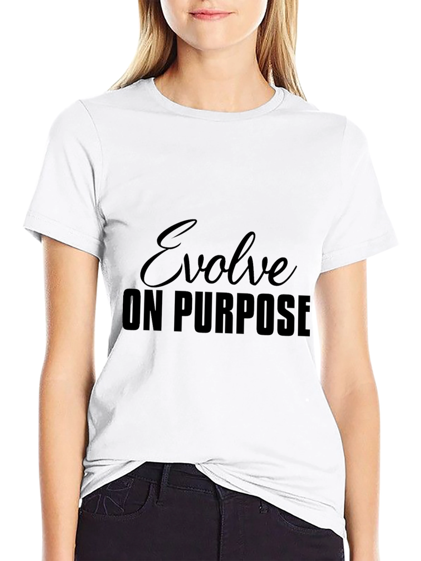 Evolve On Purpose Black Graphic Tee